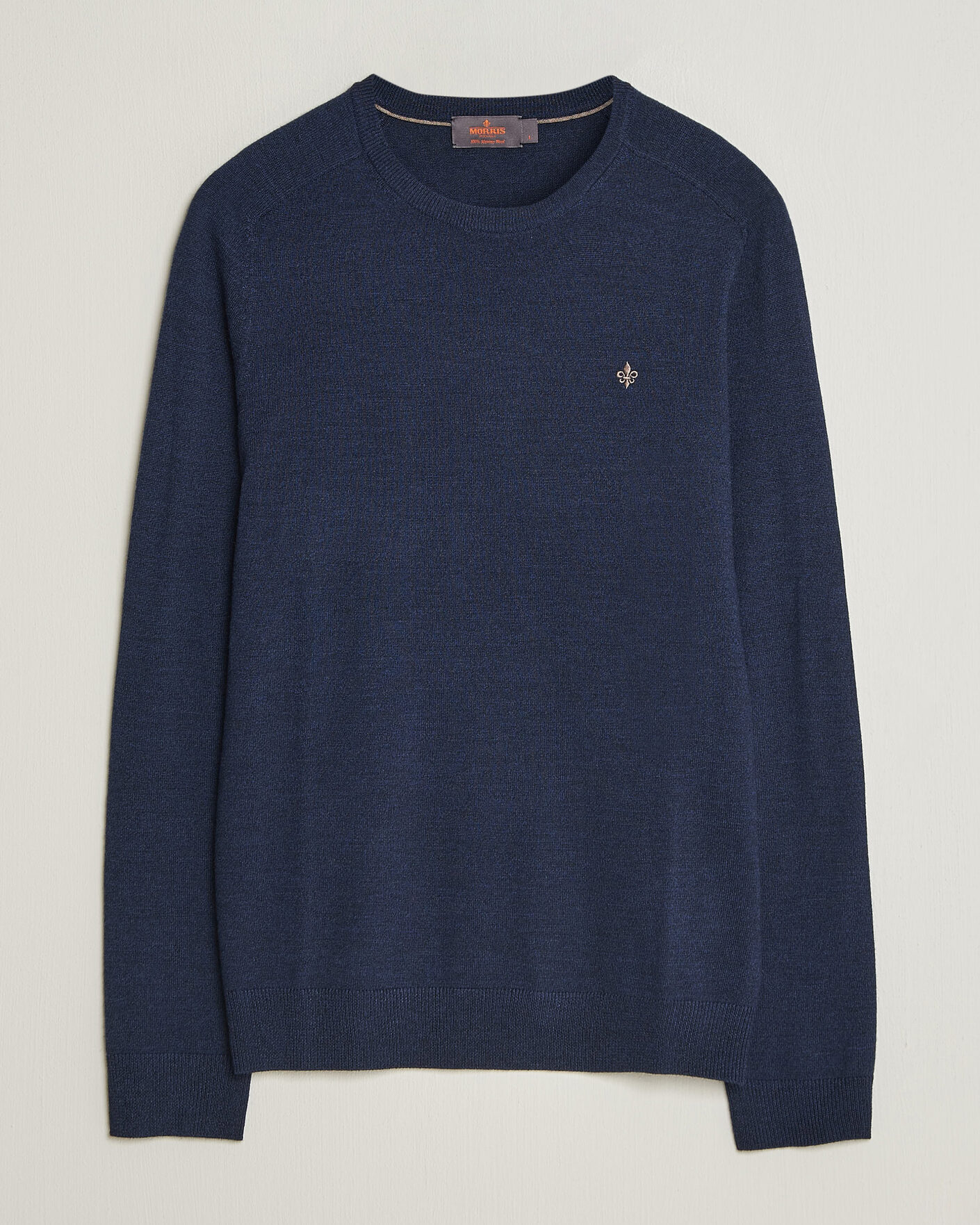 Uomini | Maglieria | Morris | Merino O-Neck Navy