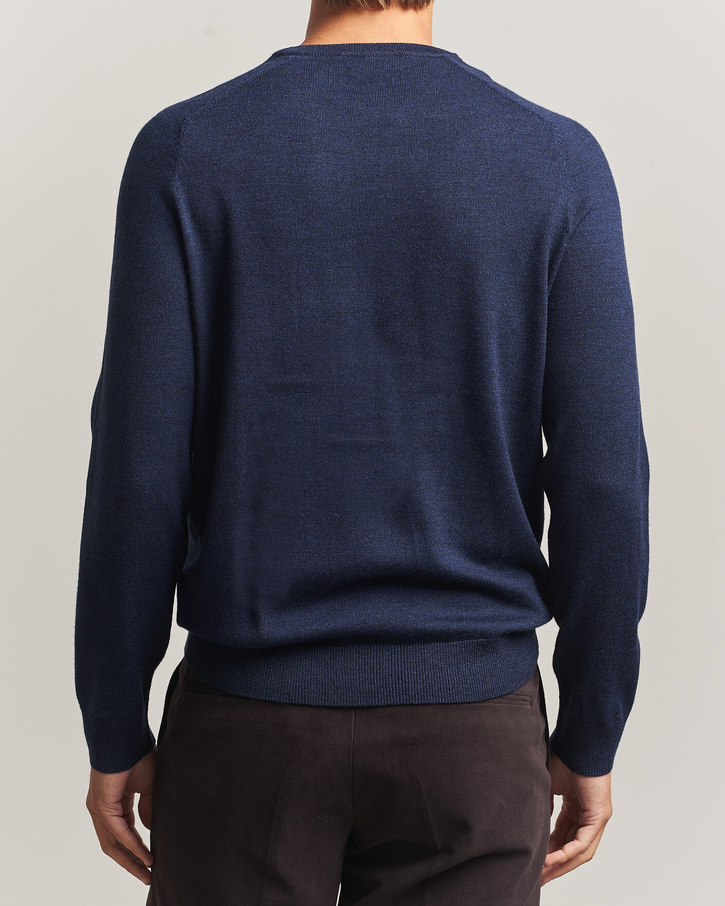 Uomini | Maglieria | Morris | Merino O-Neck Navy