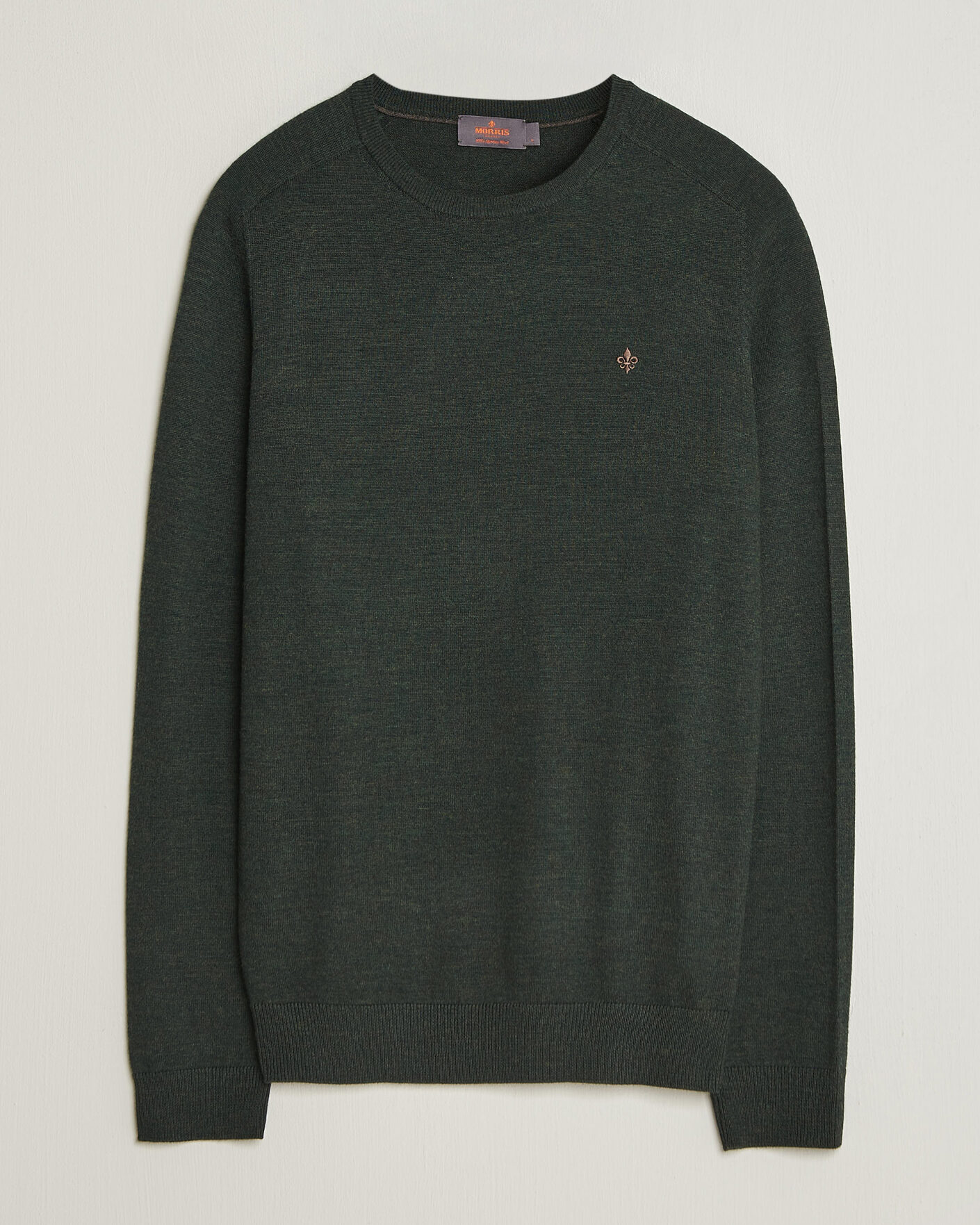 Uomini | Maglieria | Morris | Merino O-Neck Olive