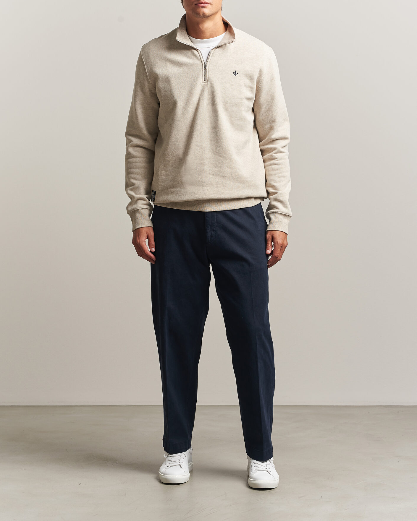 Uomini | Maglieria | Morris | Brandon Lily Half Zip Khaki