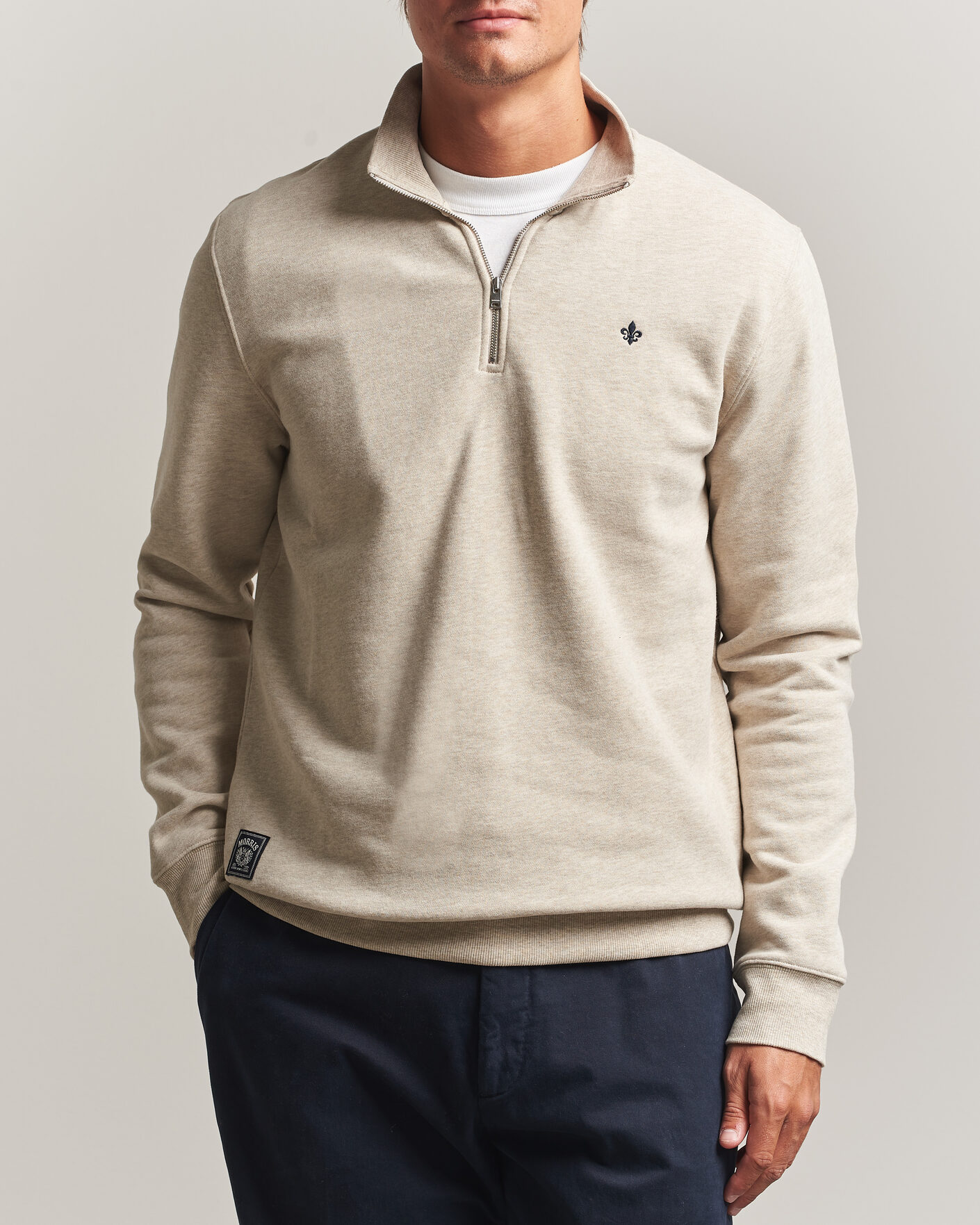 Uomini | Maglieria | Morris | Brandon Lily Half Zip Khaki