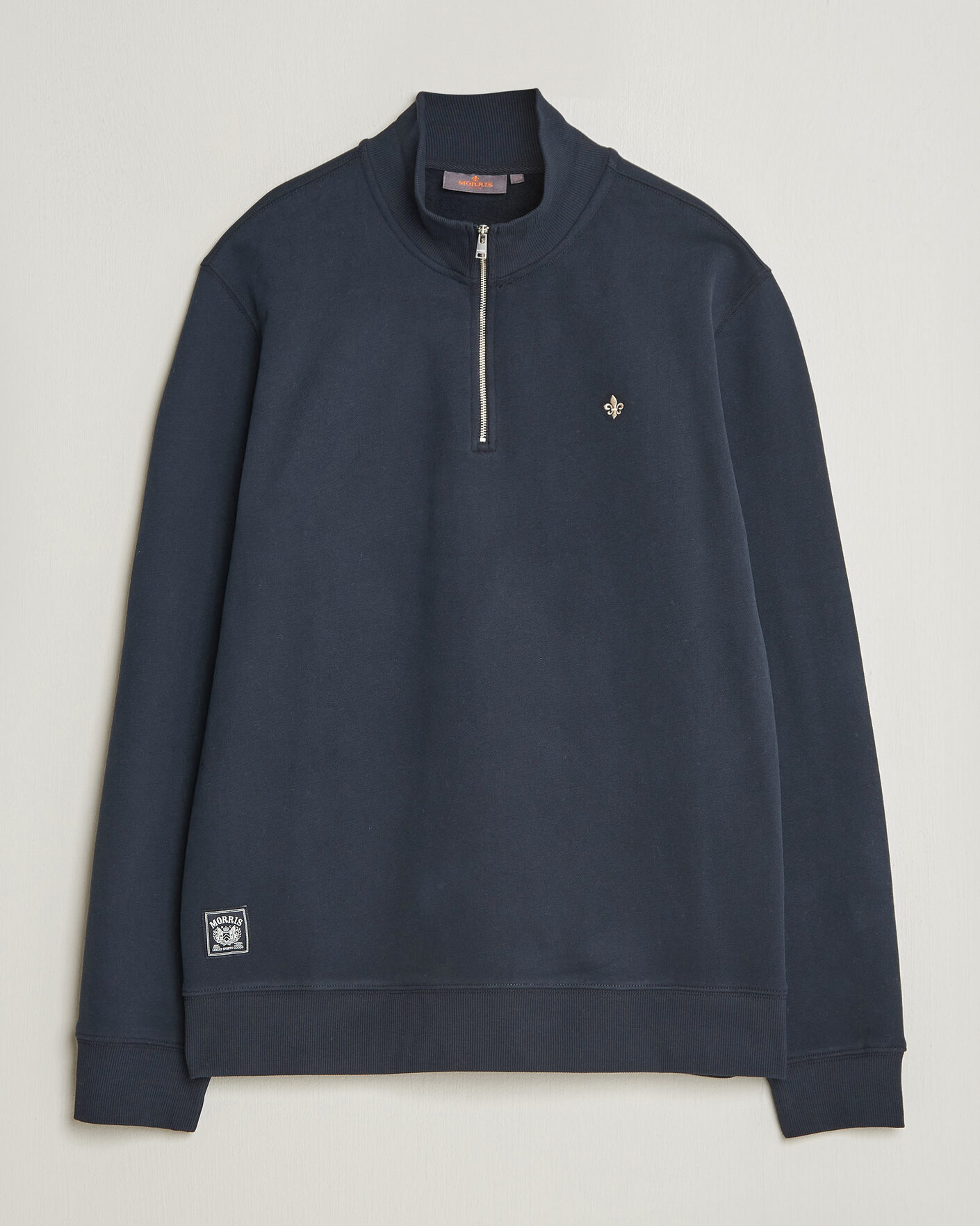 Uomini | Maglieria | Morris | Brandon Lily Half Zip Old Blue
