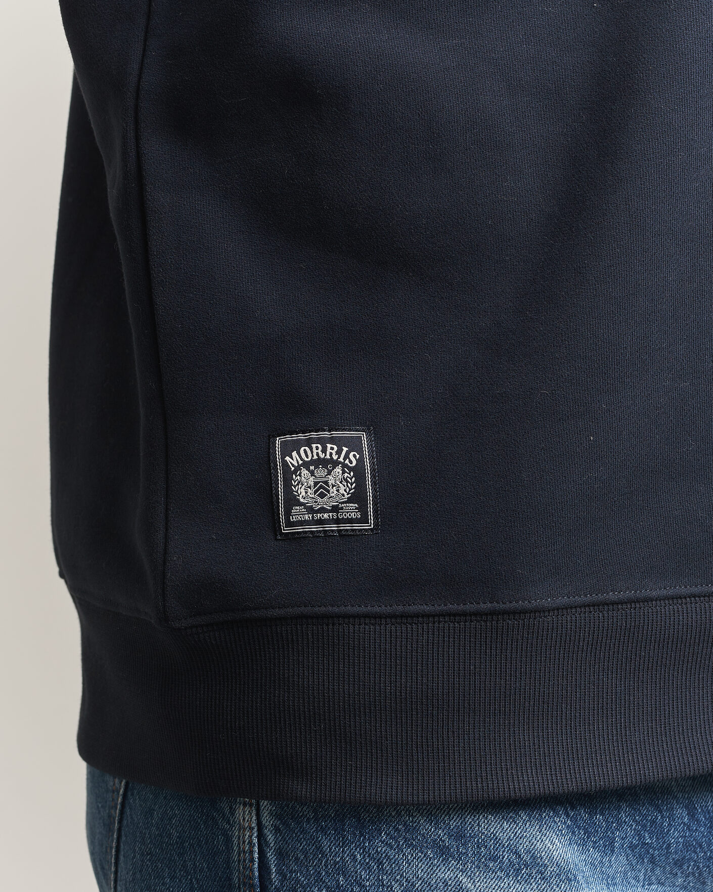 Uomini | Maglieria | Morris | Brandon Lily Half Zip Old Blue