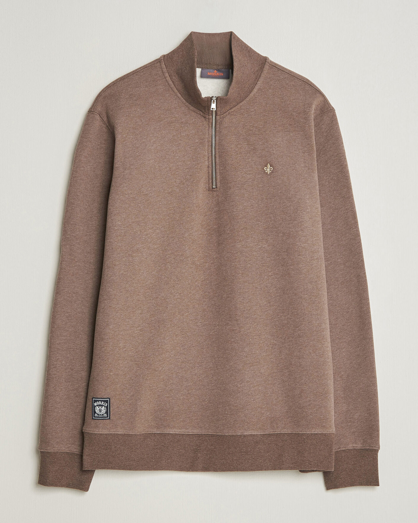 Uomini | Maglieria | Morris | Brandon Lily Half Zip Brown