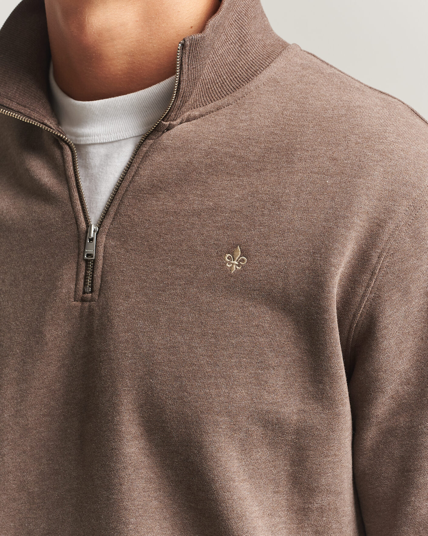 Uomini | Maglieria | Morris | Brandon Lily Half Zip Brown