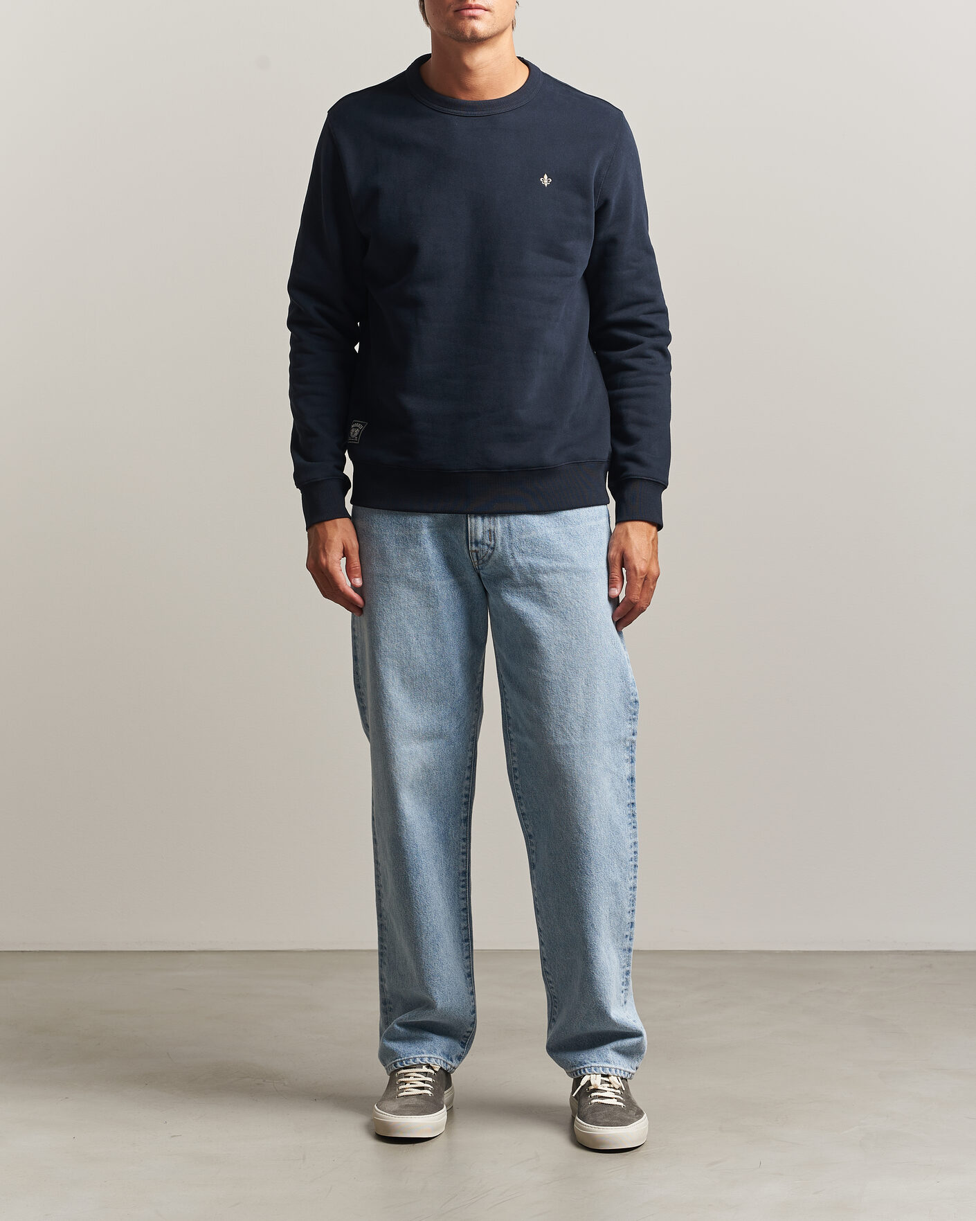 Uomini | Maglieria | Morris | Brandon Lily Sweatshirt Old Blue