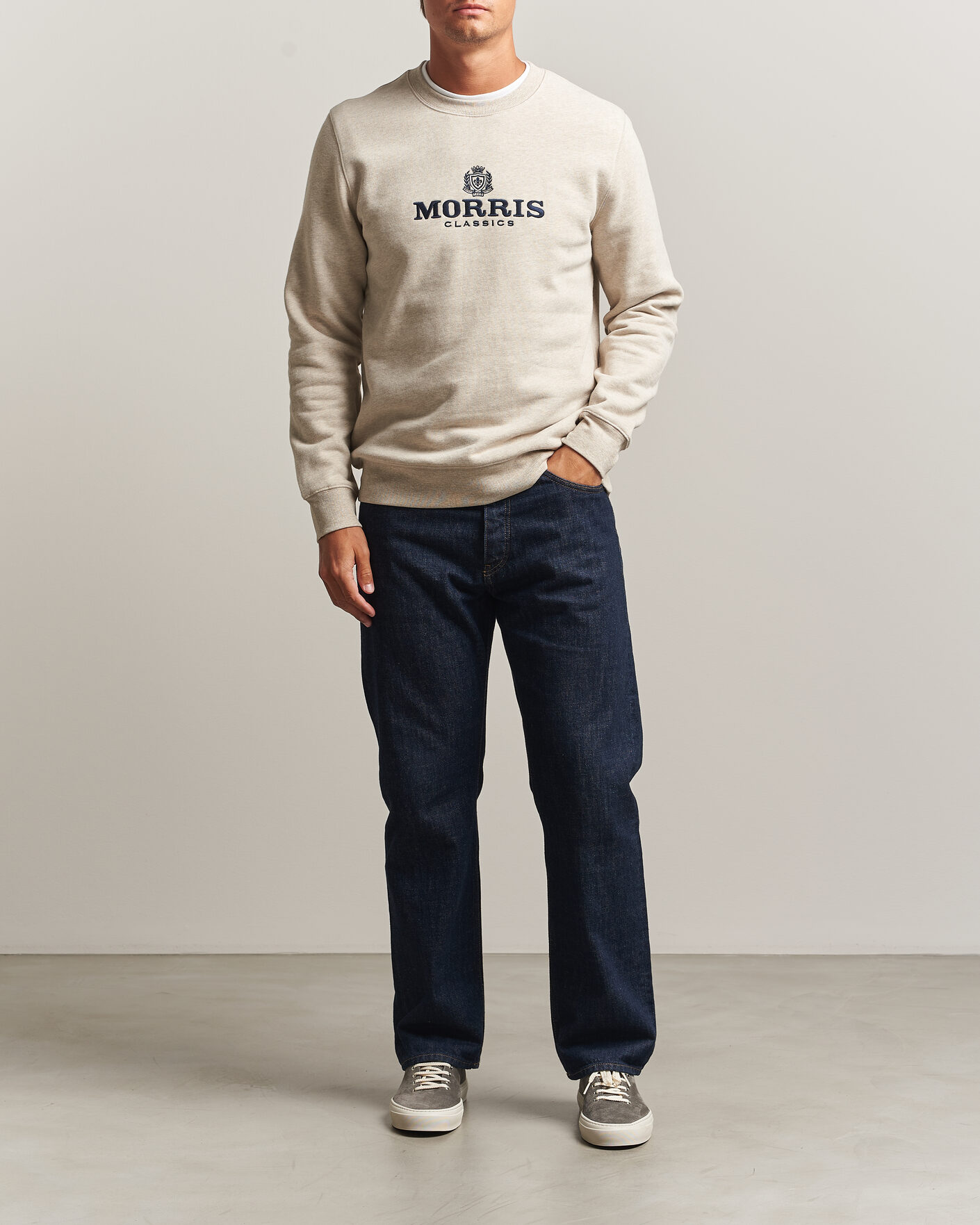 Uomini | Maglieria | Morris | Brian Sweatshirt Khaki