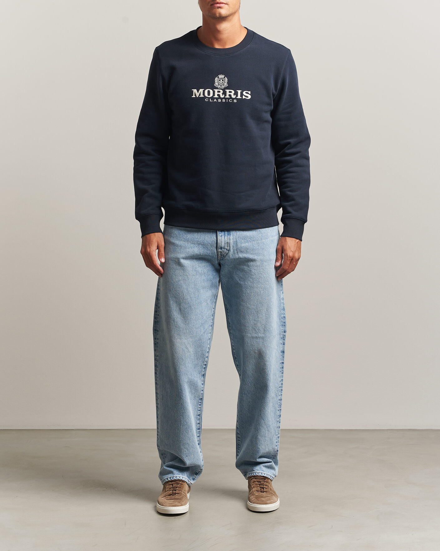 Uomini | Maglieria | Morris | Brian Sweatshirt Old Blue