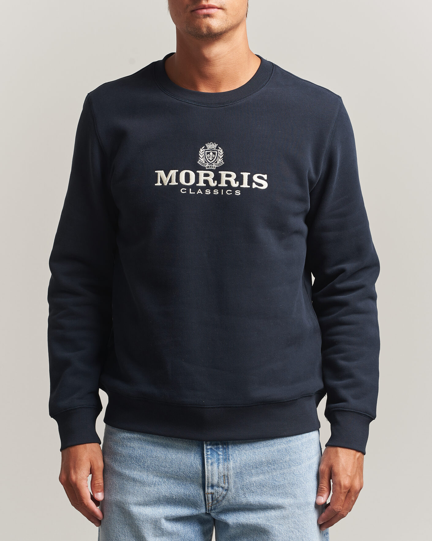 Uomini | Maglieria | Morris | Brian Sweatshirt Old Blue