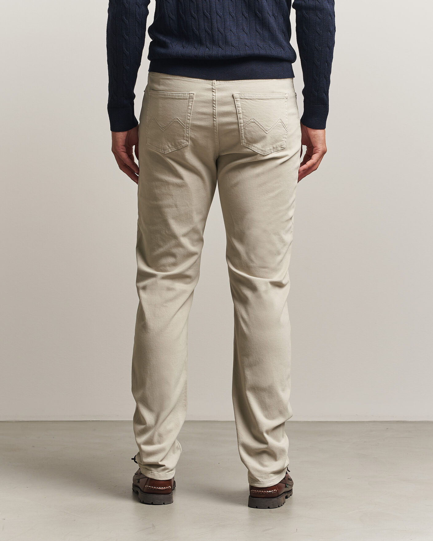 Uomini | Pantaloni | Morris | James Brushed 5-Pocket Pant Khaki