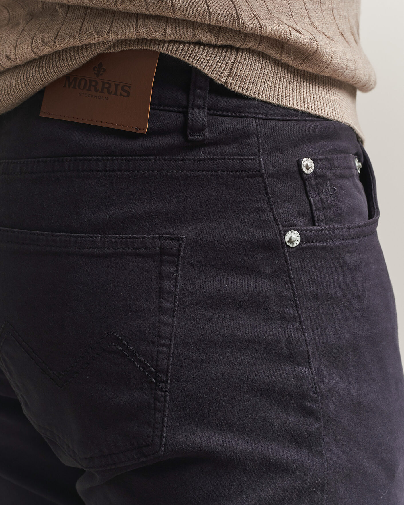 Uomini | Pantaloni | Morris | James Brushed 5-Pocket Pant Blue