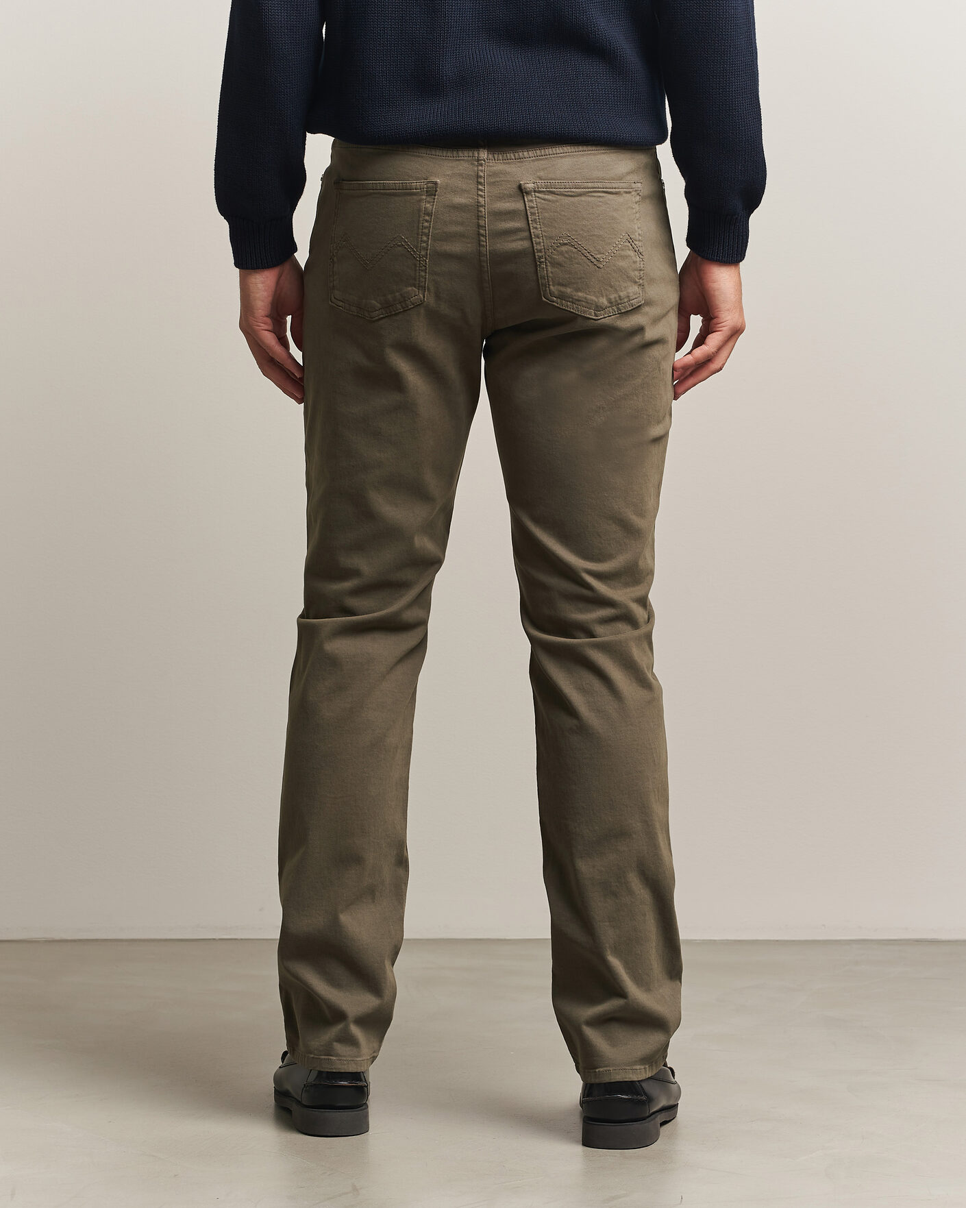 Uomini | Pantaloni | Morris | James Brushed 5-Pocket Pant Olive