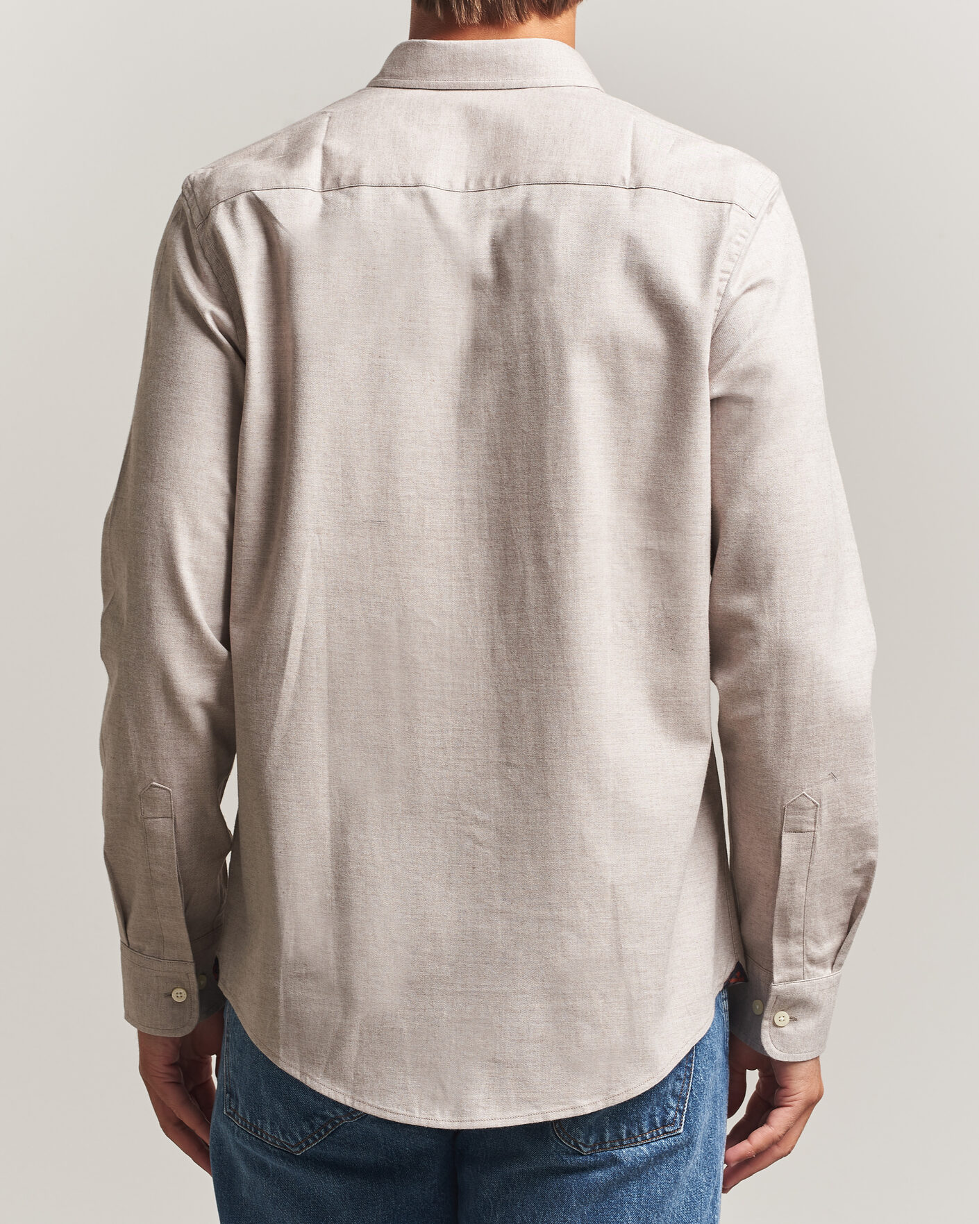 Uomini | Camicie | Morris | Watts Flannel Shirt Khaki