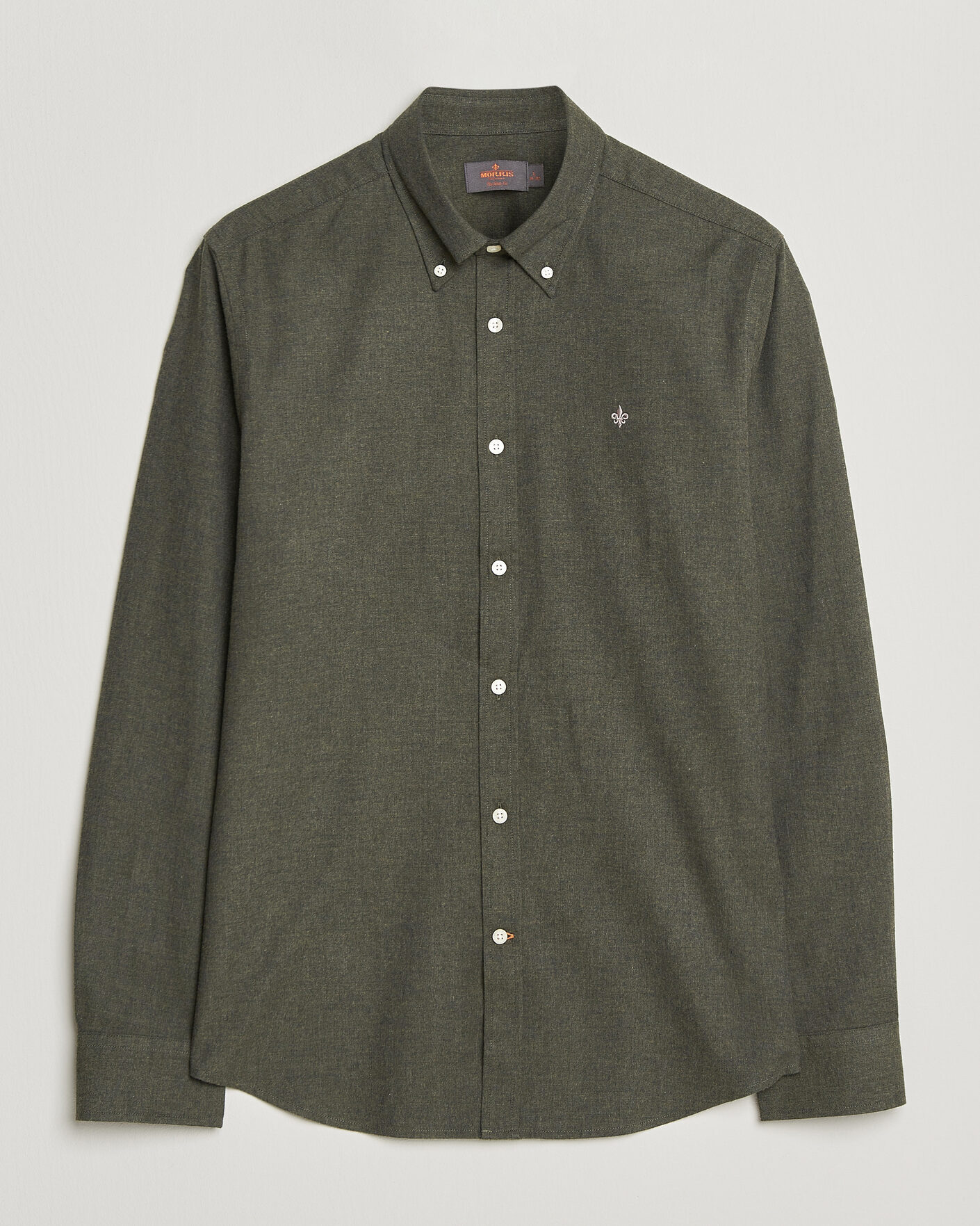 Uomini | Camicie | Morris | Watts Flannel Shirt Olive