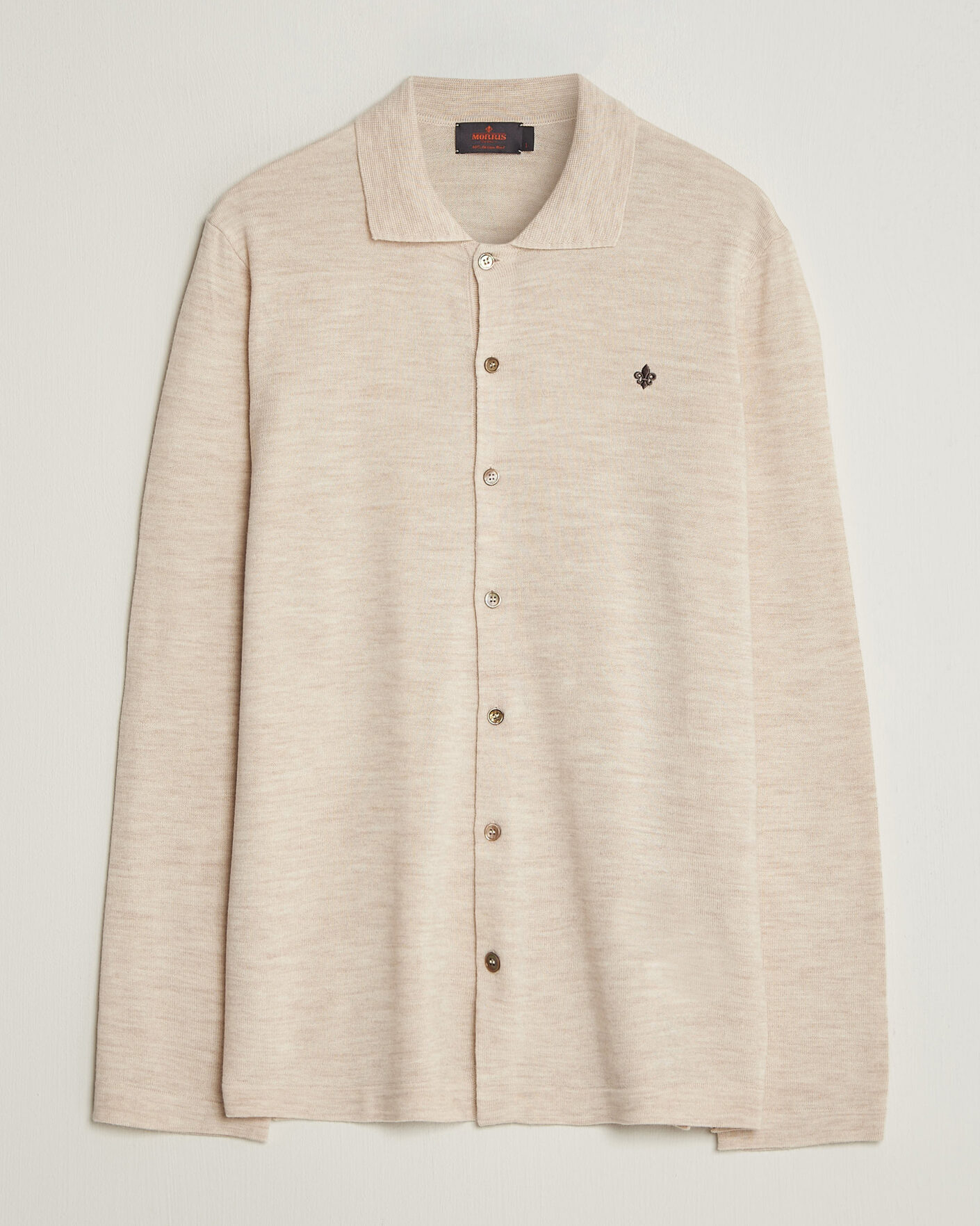 Uomini | Camicie | Morris | Merino Shirt Cardigan Off White