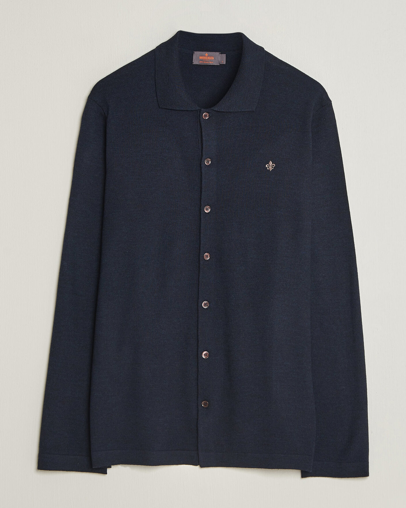 Uomini | Camicie | Morris | Merino Shirt Cardigan Navy