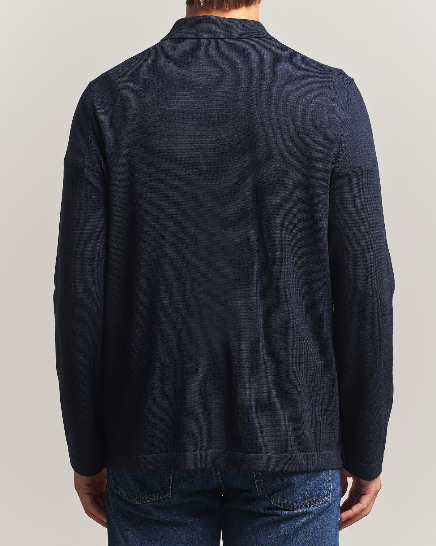 Uomini | Camicie | Morris | Merino Shirt Cardigan Navy