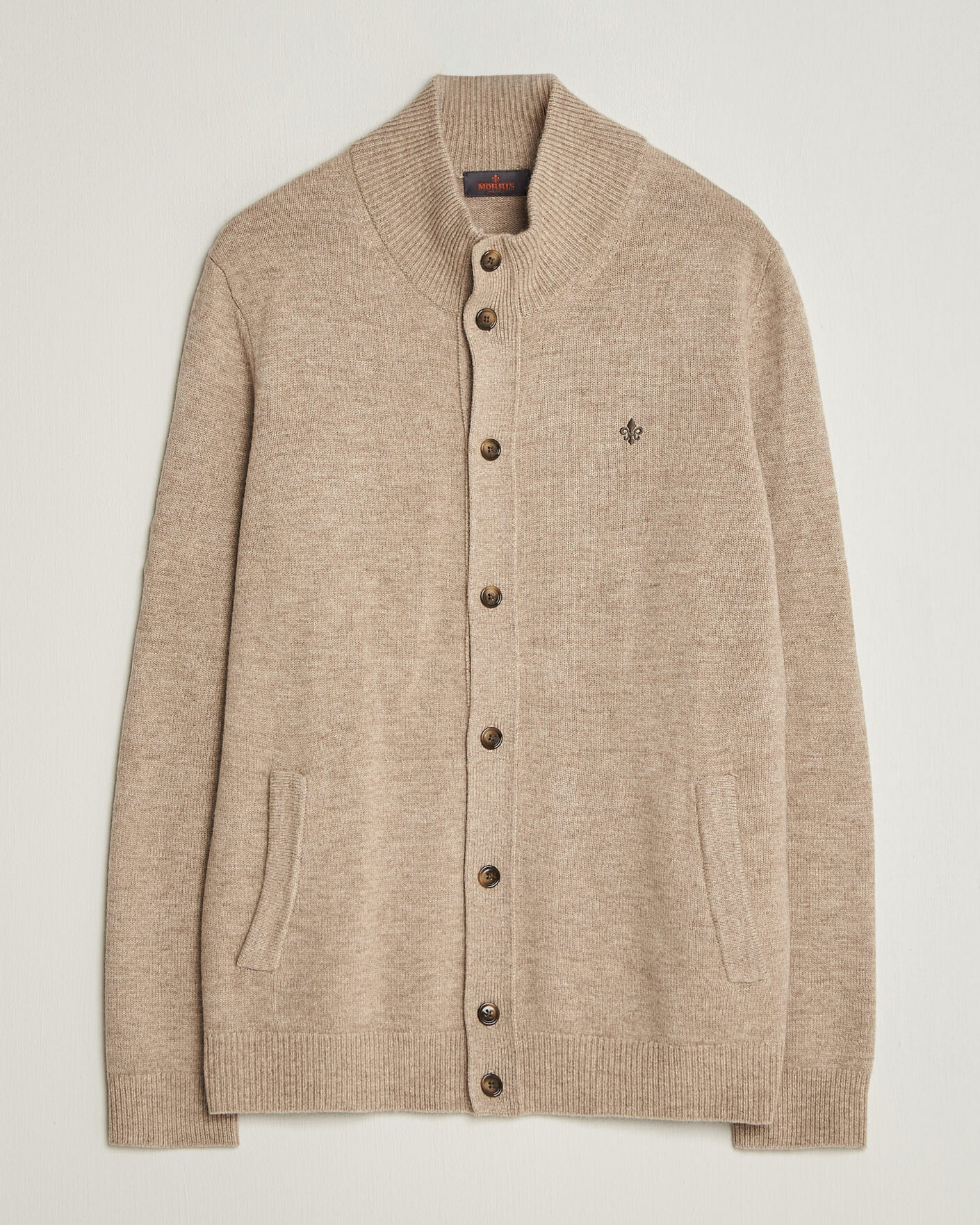 Uomini | Maglieria | Morris | Hertford Button Cardigan Khaki