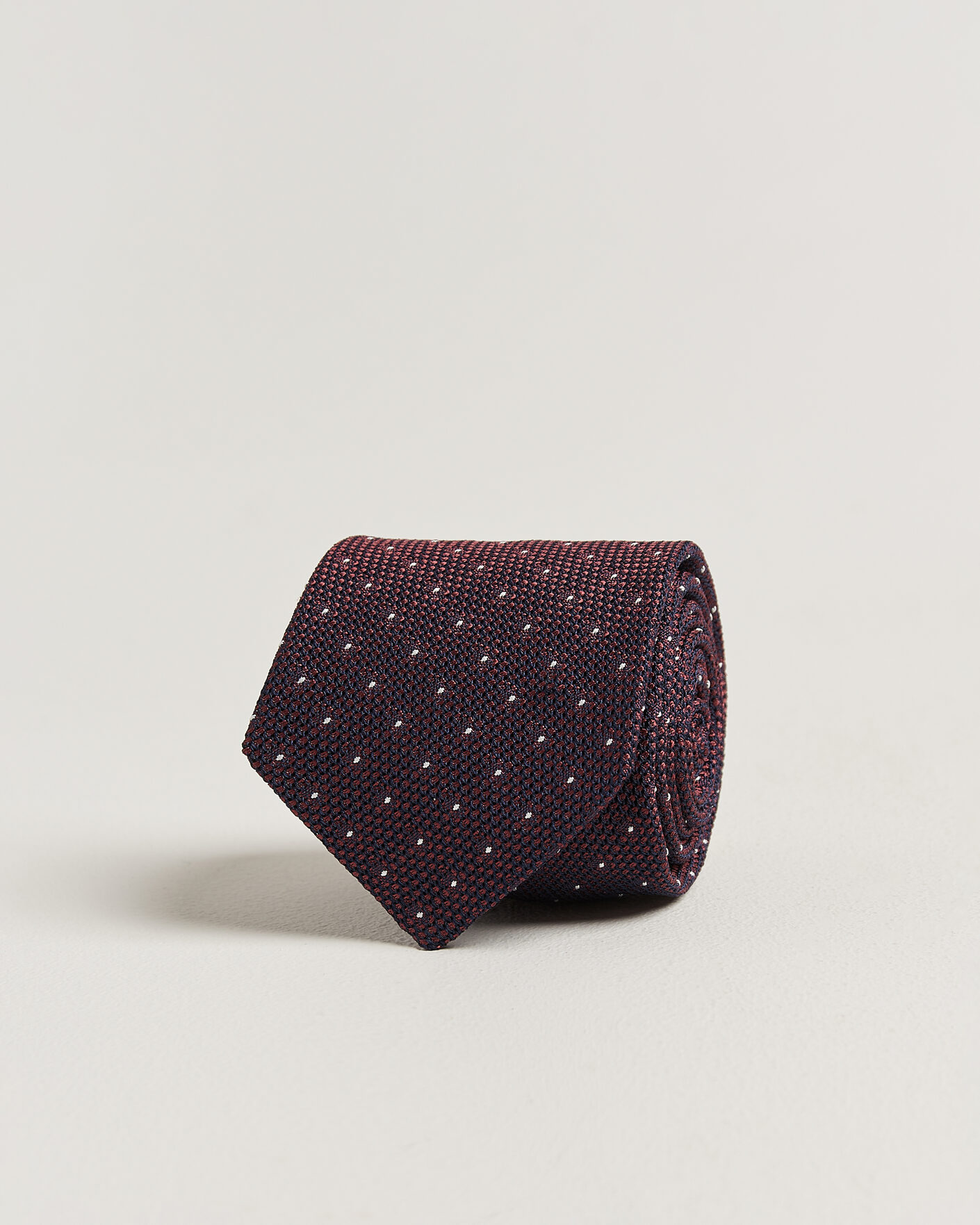 Uomini | Cravatte | Amanda Christensen | Silk Grenadine Dot 8cm Tie Wine