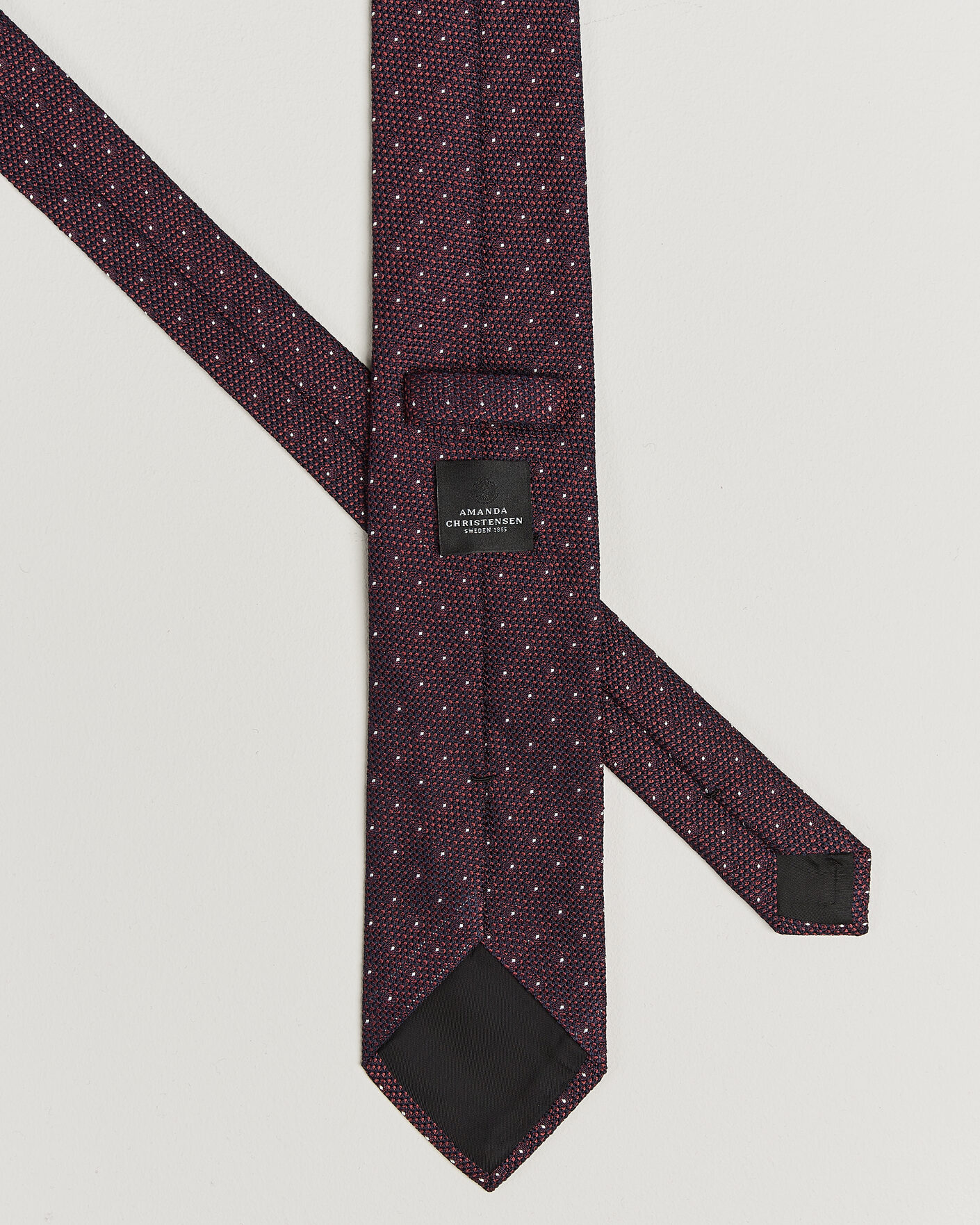 Uomini | Cravatte | Amanda Christensen | Silk Grenadine Dot 8cm Tie Wine