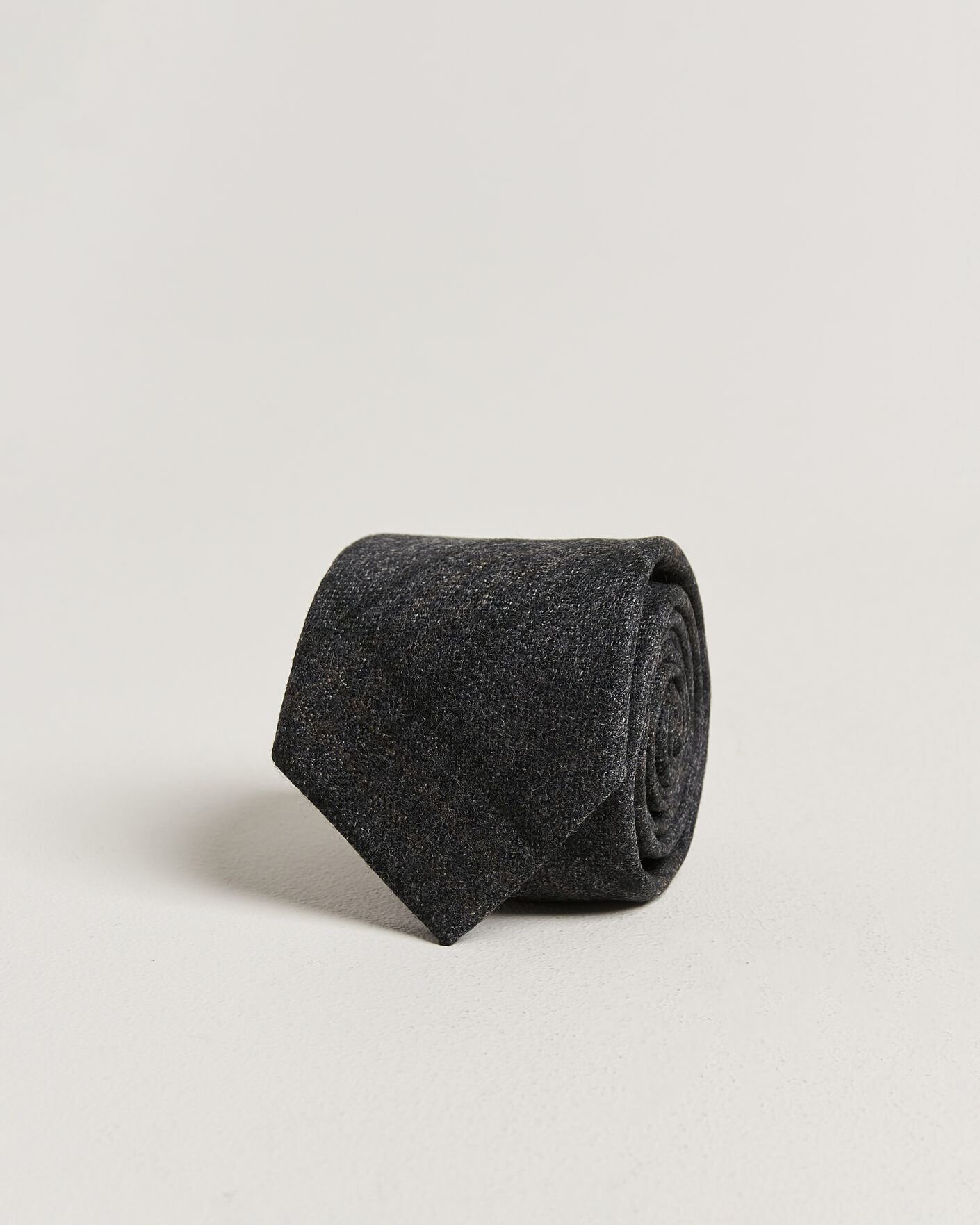 Uomini | Cravatte | Amanda Christensen | Wool Checked 8cm Tie Dark Grey