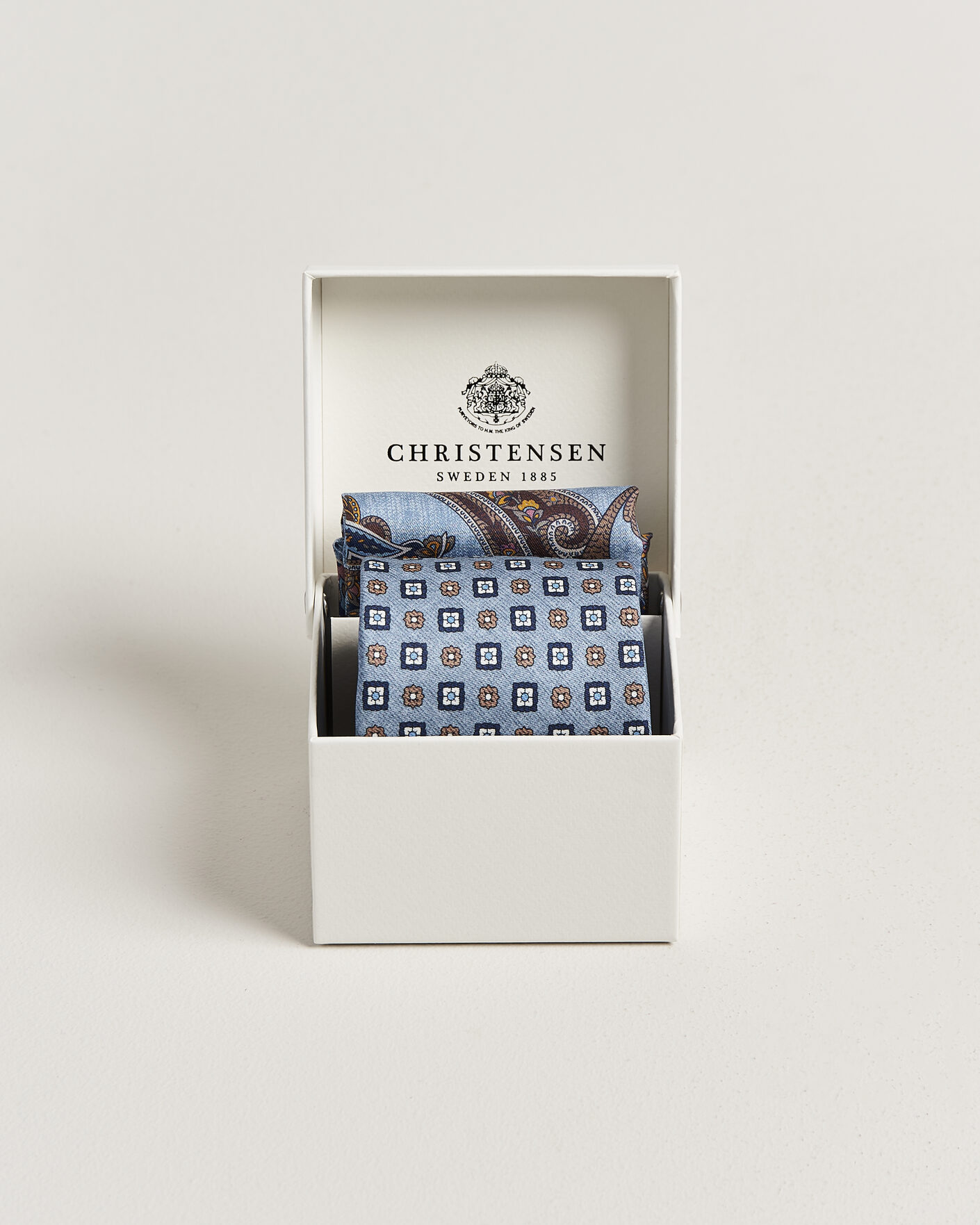 Uomini | Cravatte | Amanda Christensen | Box Set Silk 8 cm Tie And Pocket Square Sky Blue