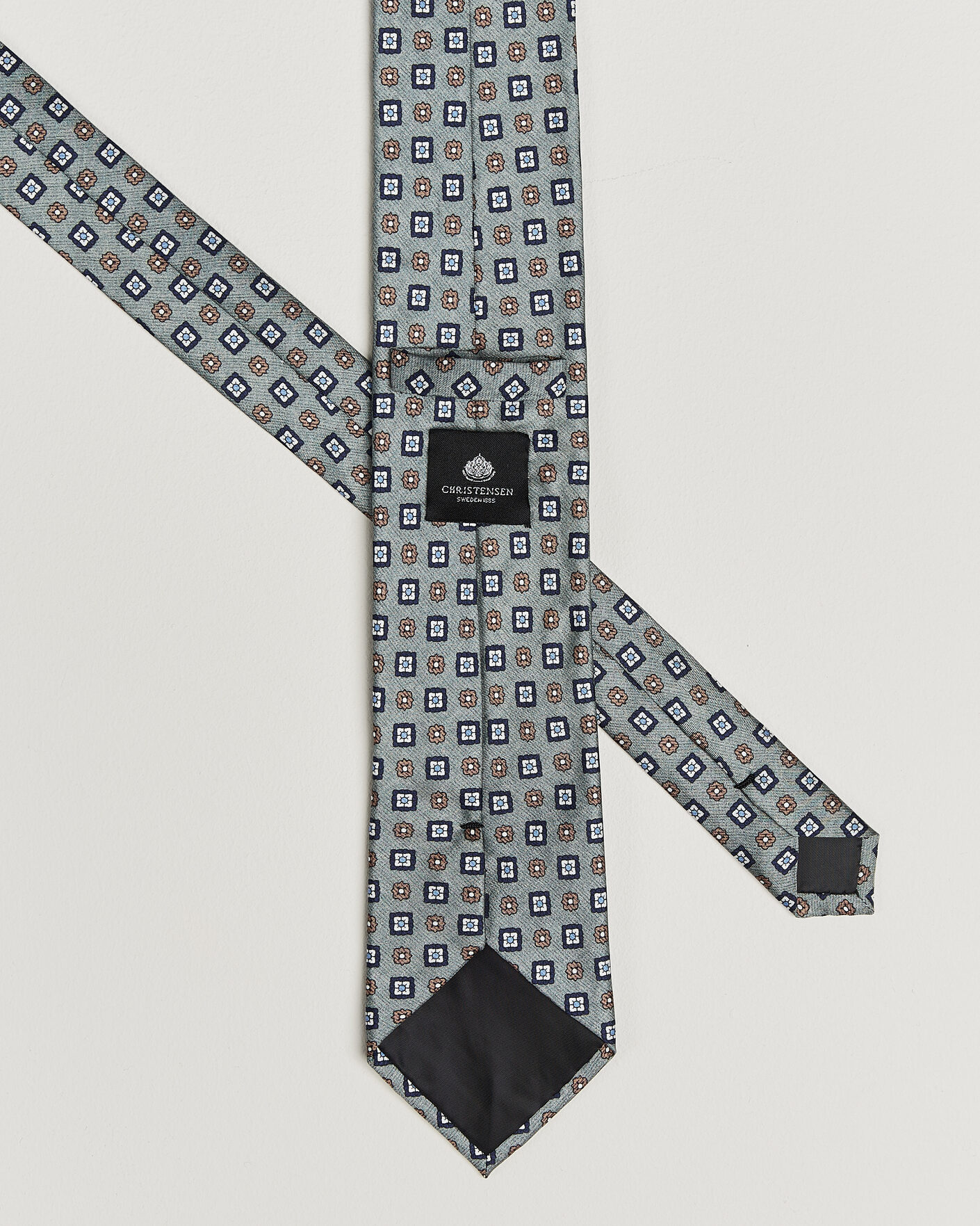 Uomini | Cravatte | Amanda Christensen | Box Set Silk 8 cm Tie And Pocket Square Green