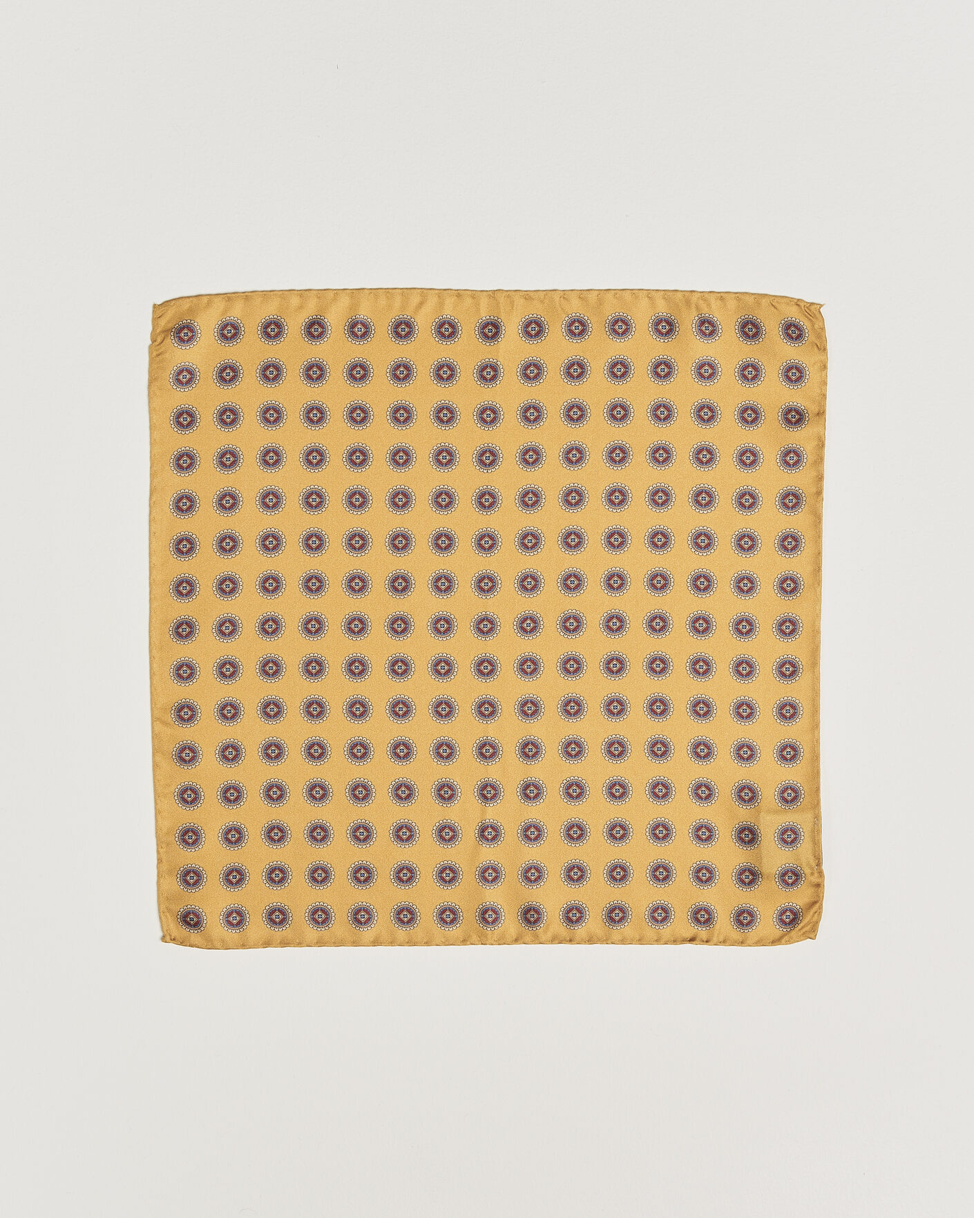 Uomini | Fazzoletti da taschino | Amanda Christensen | Silk Twill Medallion Pocket Square Yellow