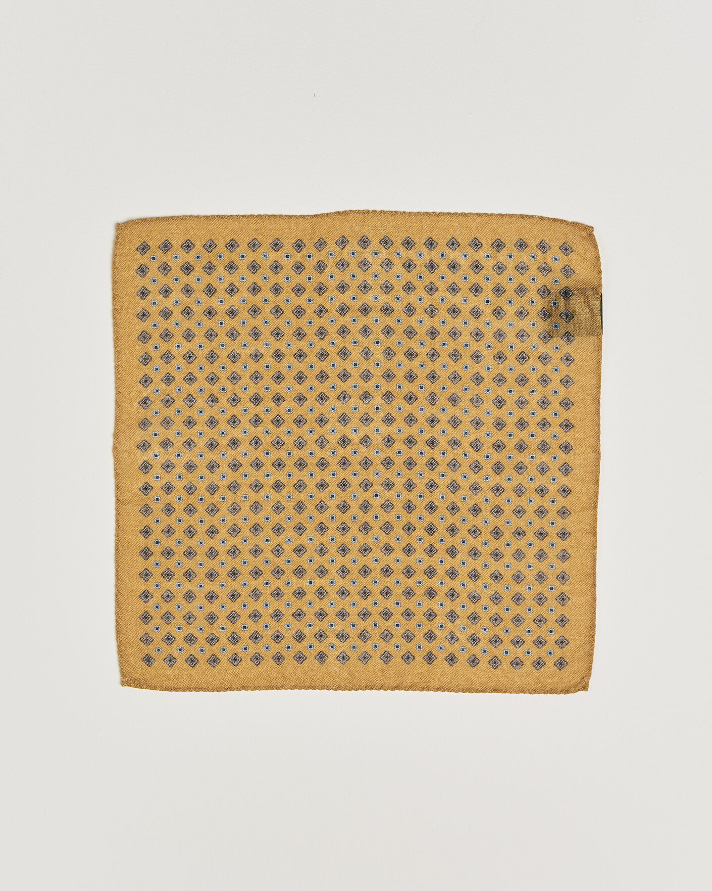 Uomini | Fazzoletti da taschino | Amanda Christensen | Wool Flower Pocket Square Yellow