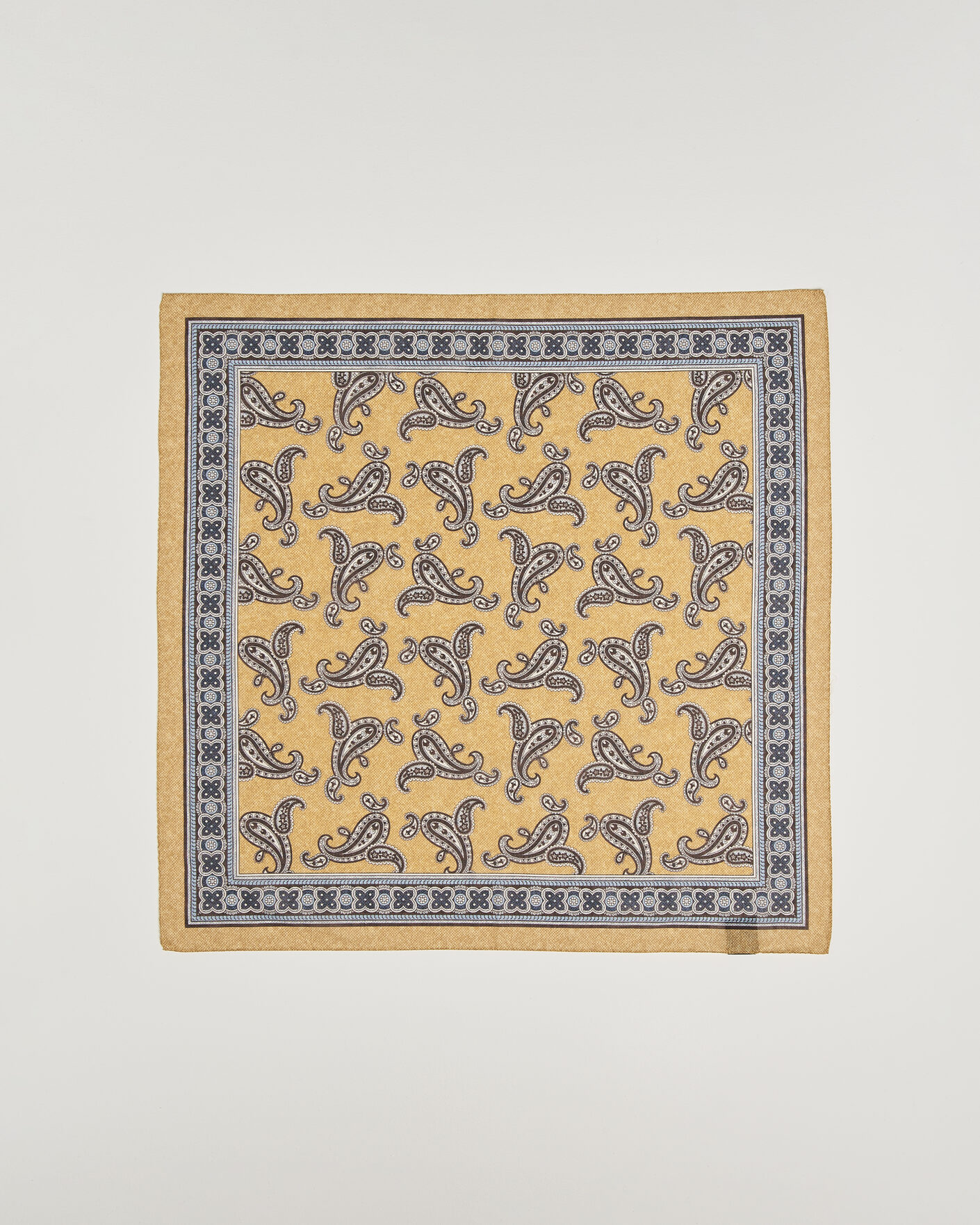 Uomini | Sciarpe | Amanda Christensen | Cotton Voile Printed Paisley Bandana Yellow