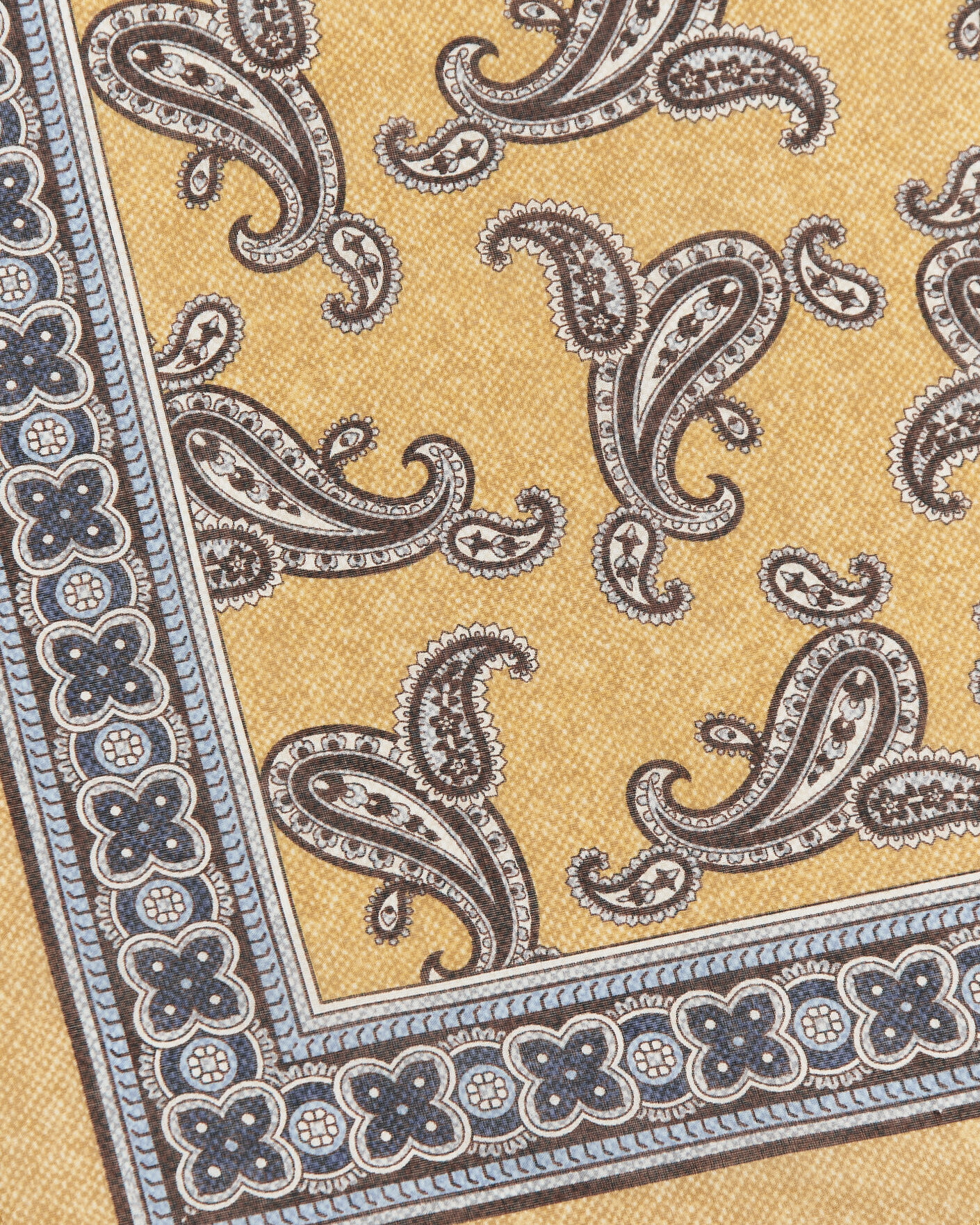 Uomini | Sciarpe | Amanda Christensen | Cotton Voile Printed Paisley Bandana Yellow