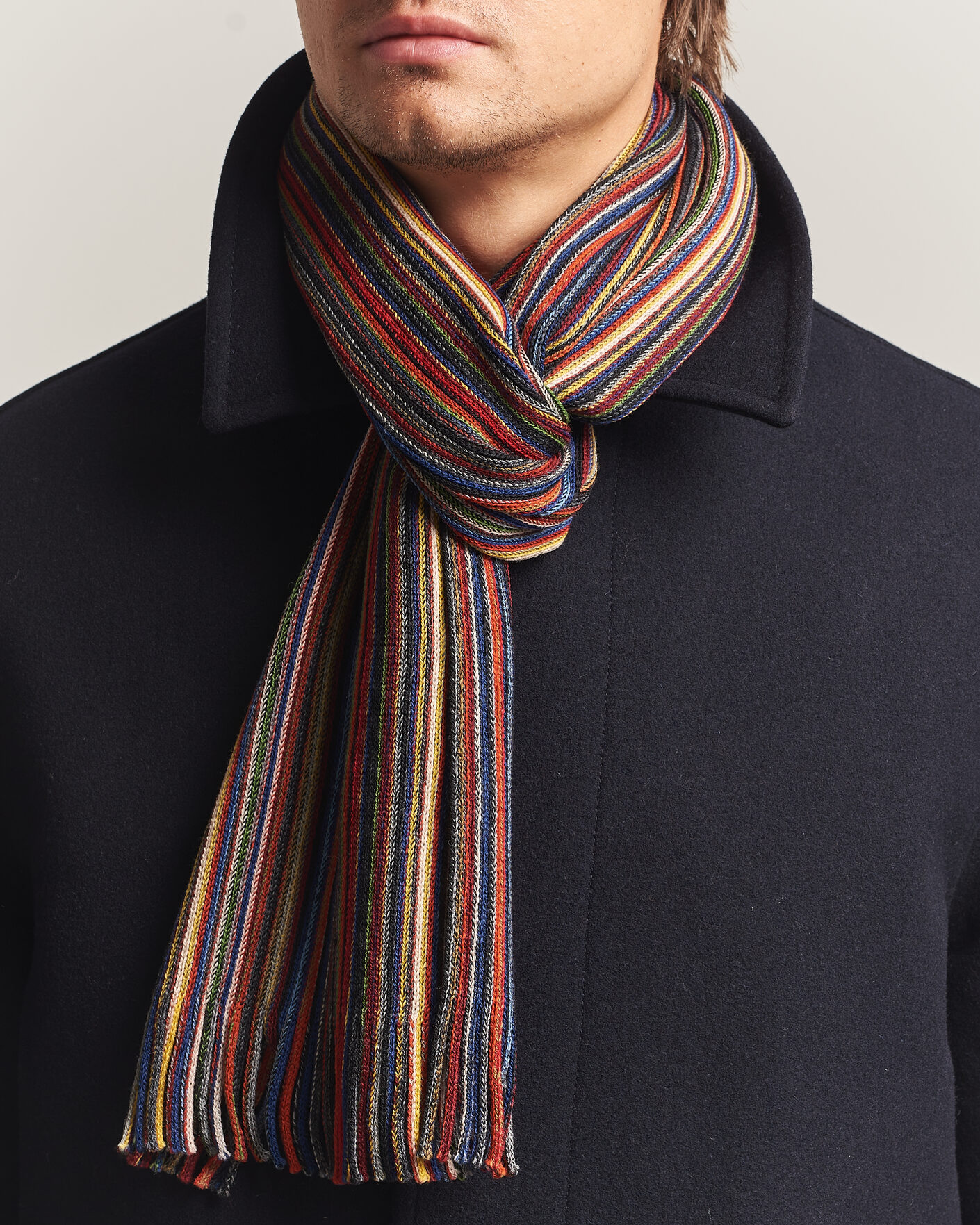 Uomini | Sciarpe | Amanda Christensen | Wool Striped Scarf Multi