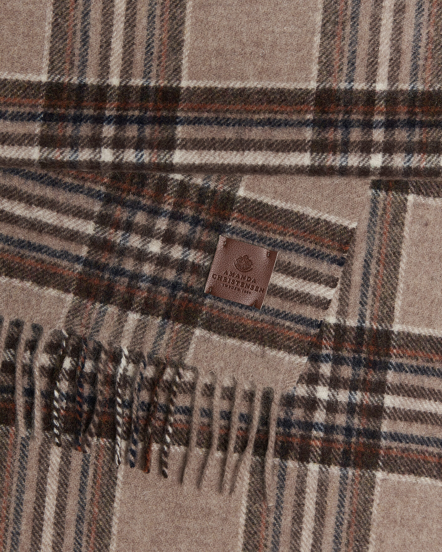 Uomini | Sciarpe | Amanda Christensen | Wool Check Scarf Beige