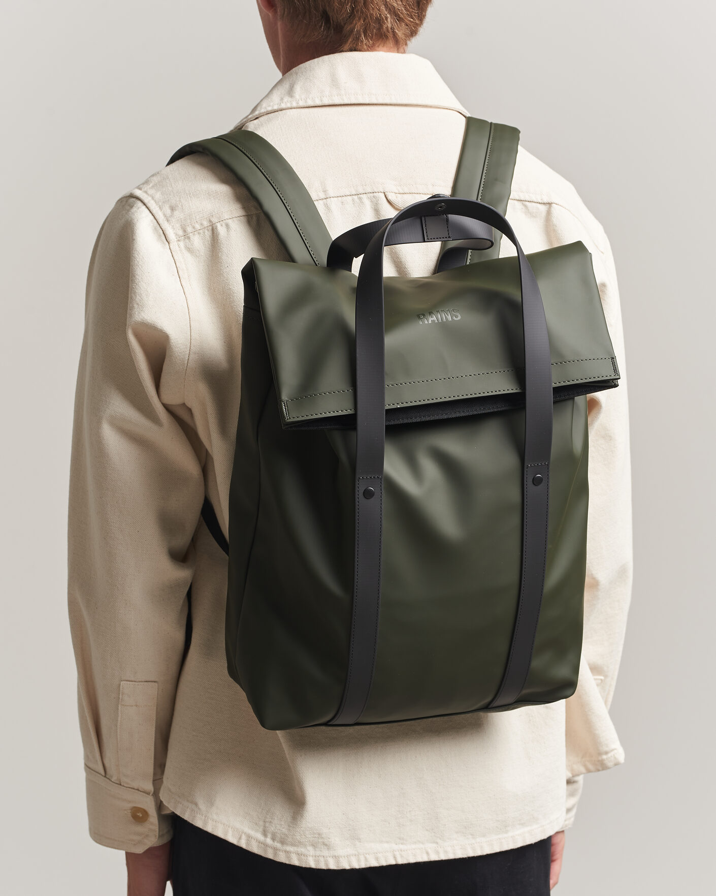 Uomini | Borse | RAINS | 2 Way Tote Backpack Black Green