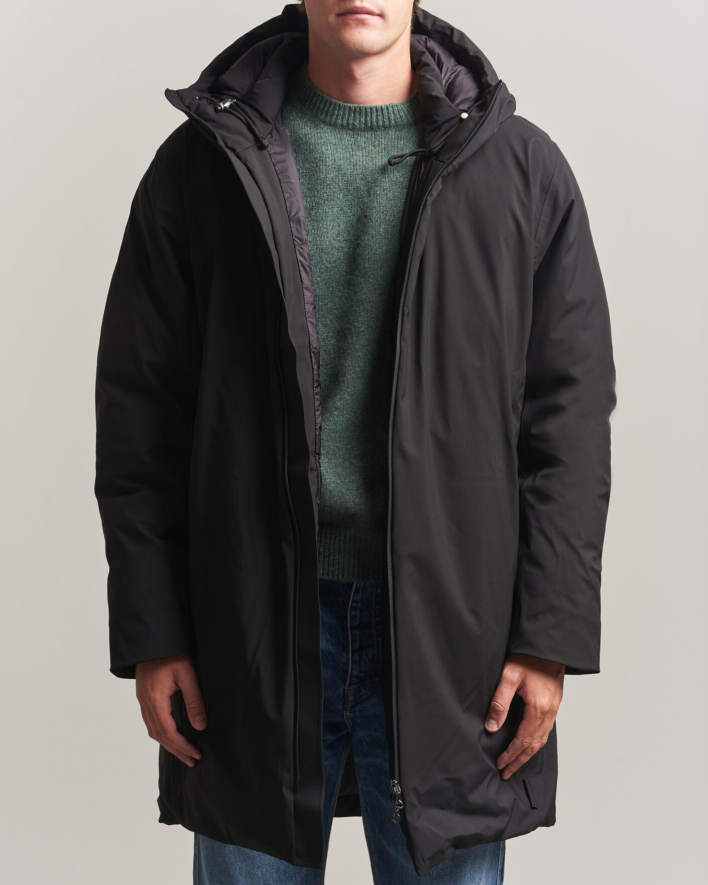 Uomini | Giacche | RAINS | Sarna Long Puffer Jacket Black