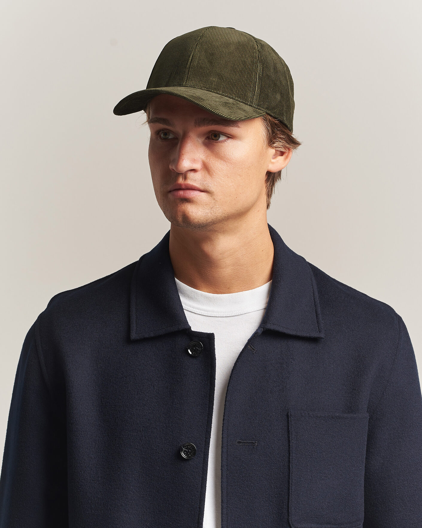 Uomini | Cappelli & Berretti | Varsity Headwear | Corduroy Baseball Cap Palude Green
