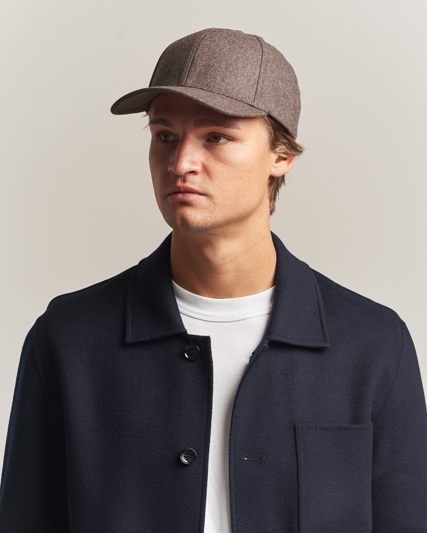 Uomini | Cappelli & Berretti | Varsity Headwear | Merino Wool Baseball Cap Taupe Brown