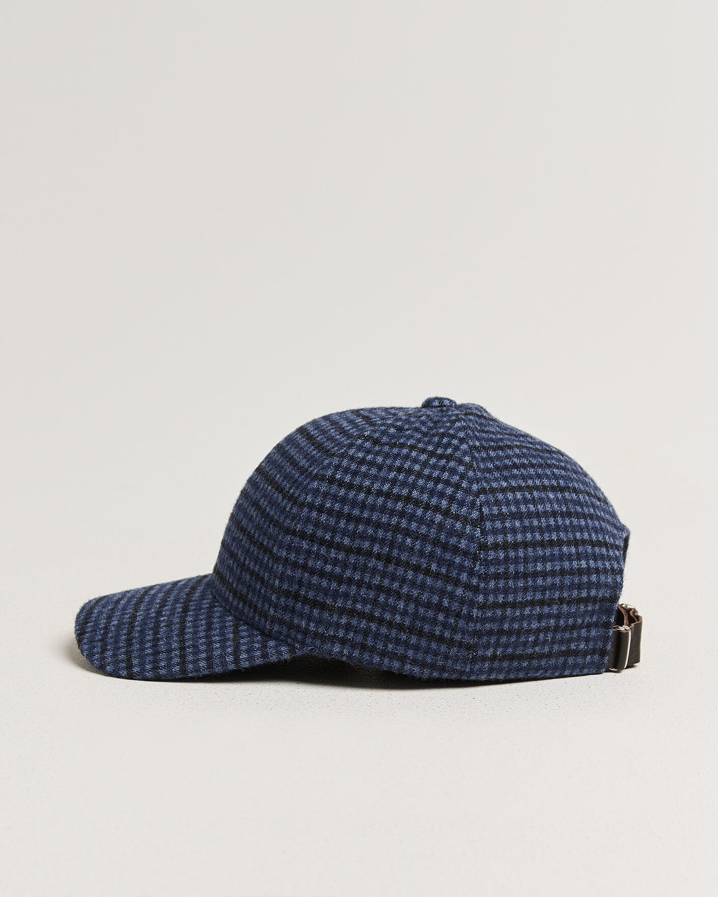 Uomini | Cappelli & Berretti | Varsity Headwear | Mohair Wool Checked Baseball Cap Navy