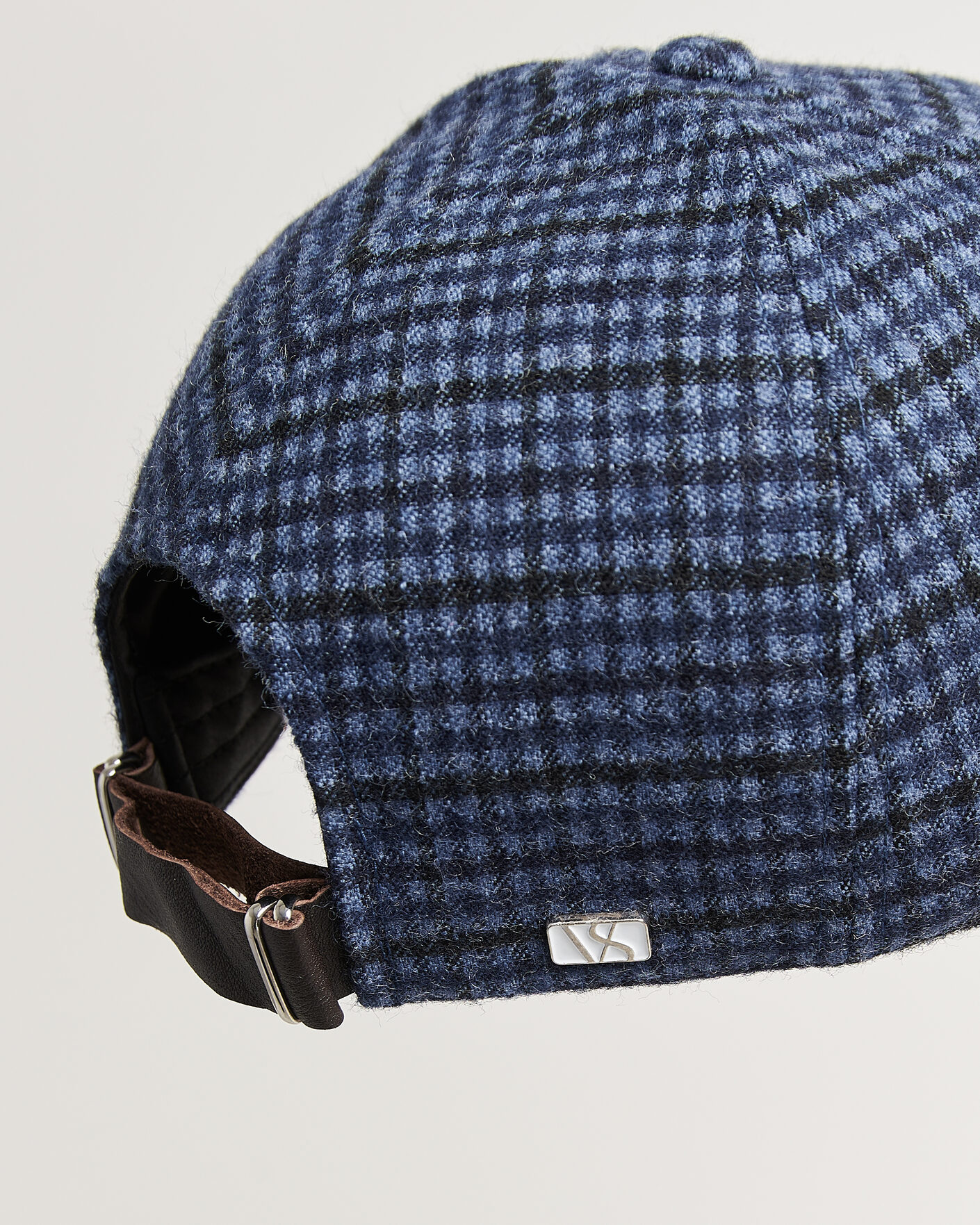 Uomini | Cappelli & Berretti | Varsity Headwear | Mohair Wool Checked Baseball Cap Navy