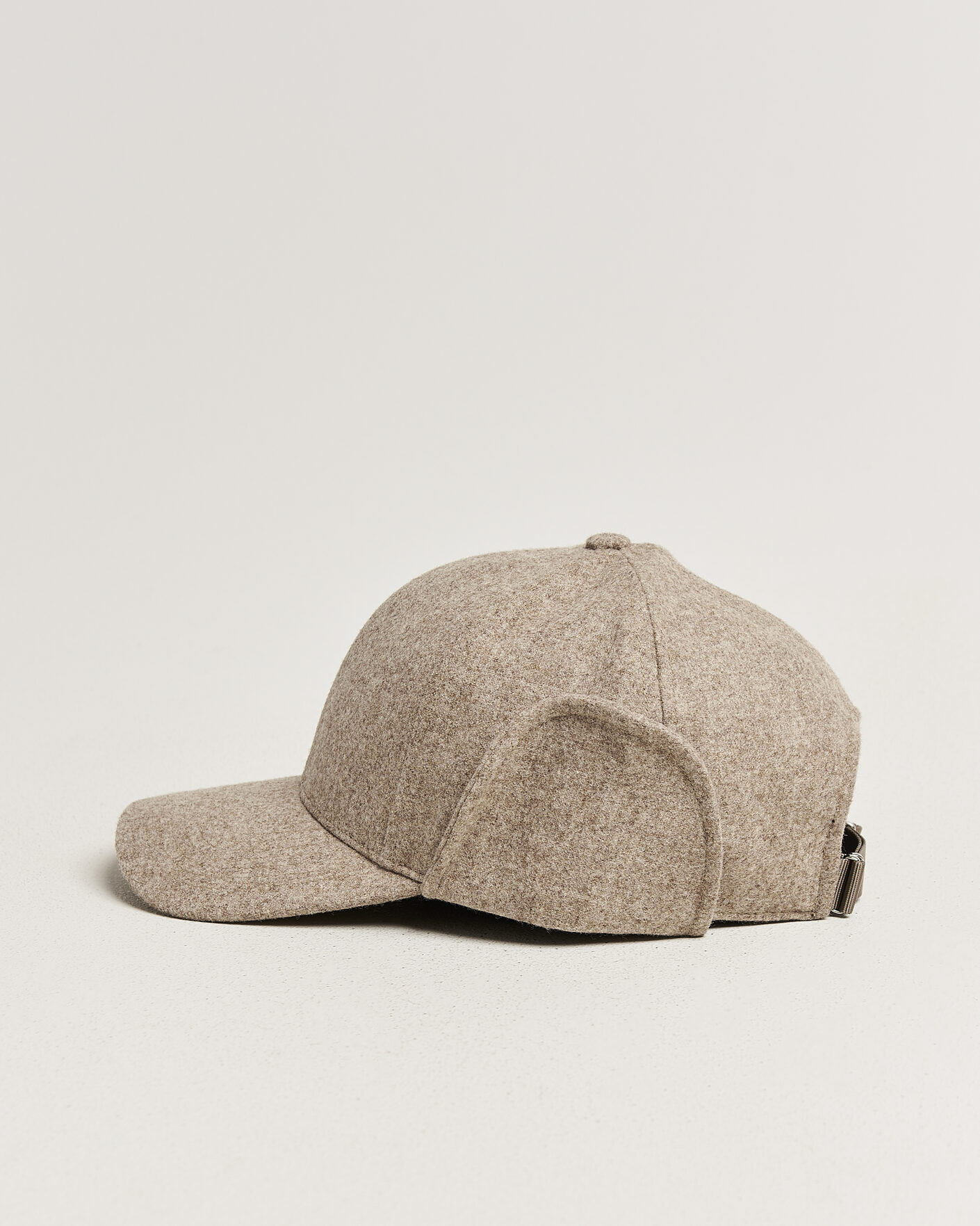 Uomini | Cappelli & Berretti | Varsity Headwear | Merino Wool Earflap Baseball Cap Umber Beige