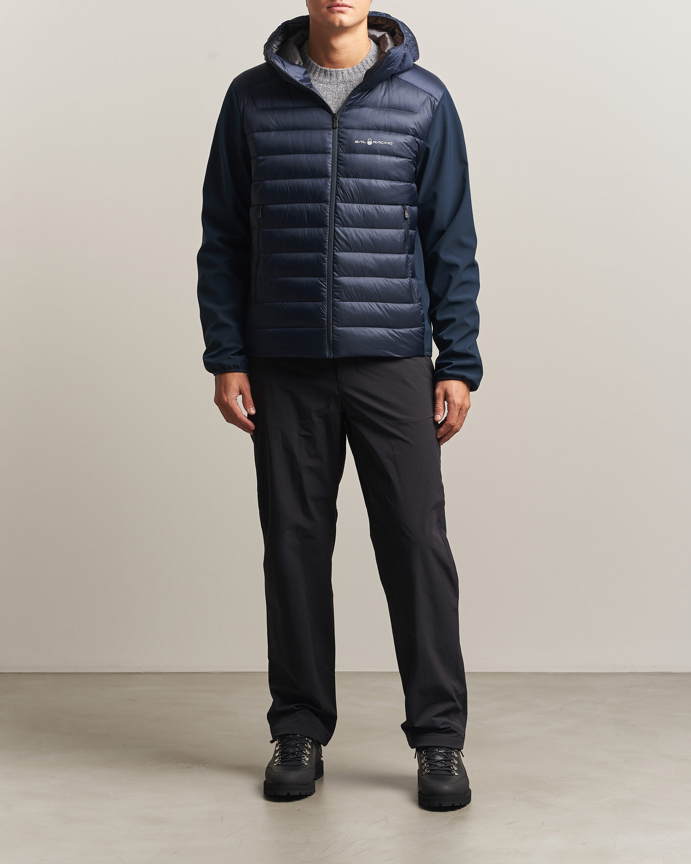 Uomini | Giacche | Sail Racing | Spray Down Hooded Hybrid Jacket Dark Navy