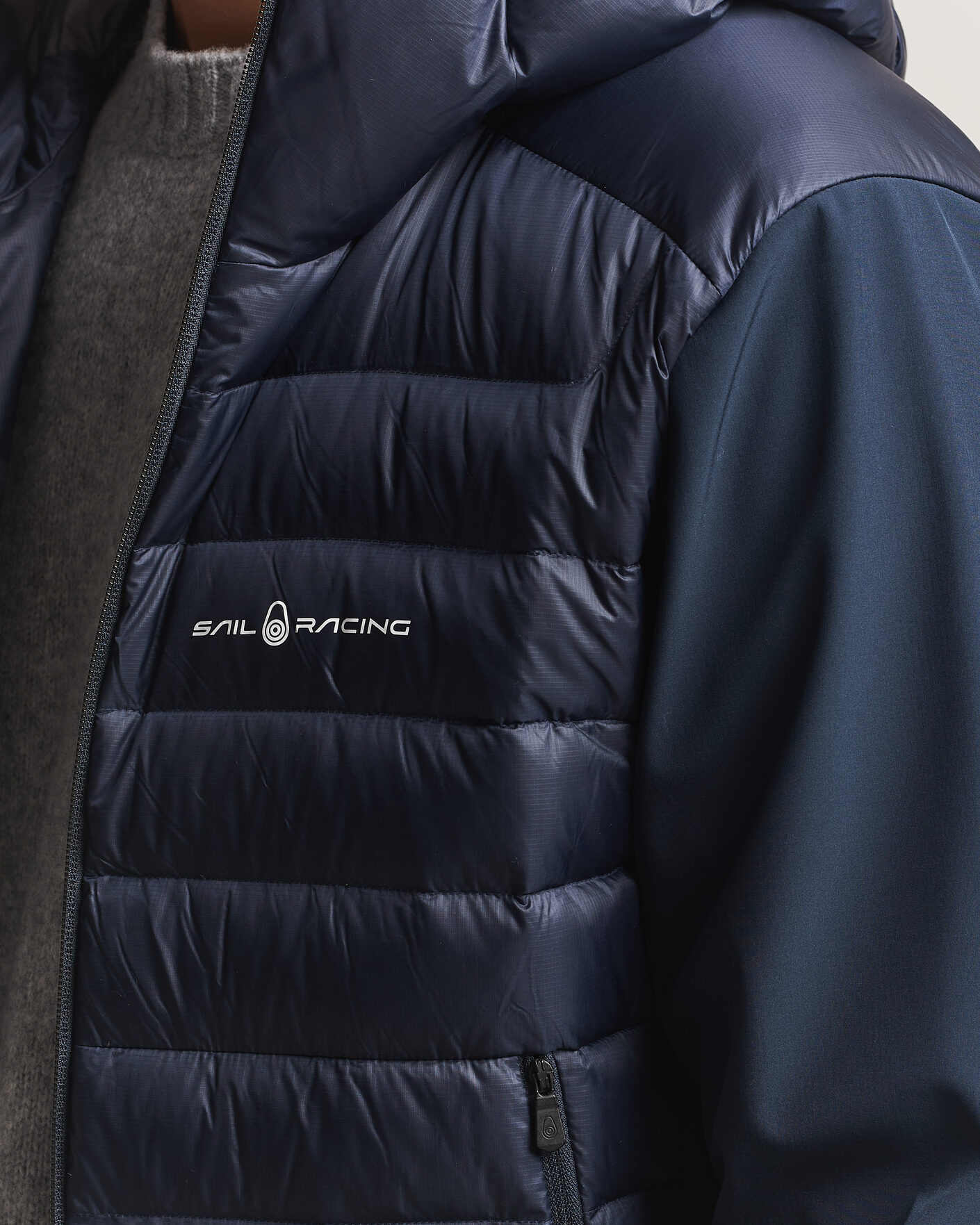 Uomini | Giacche | Sail Racing | Spray Down Hooded Hybrid Jacket Dark Navy