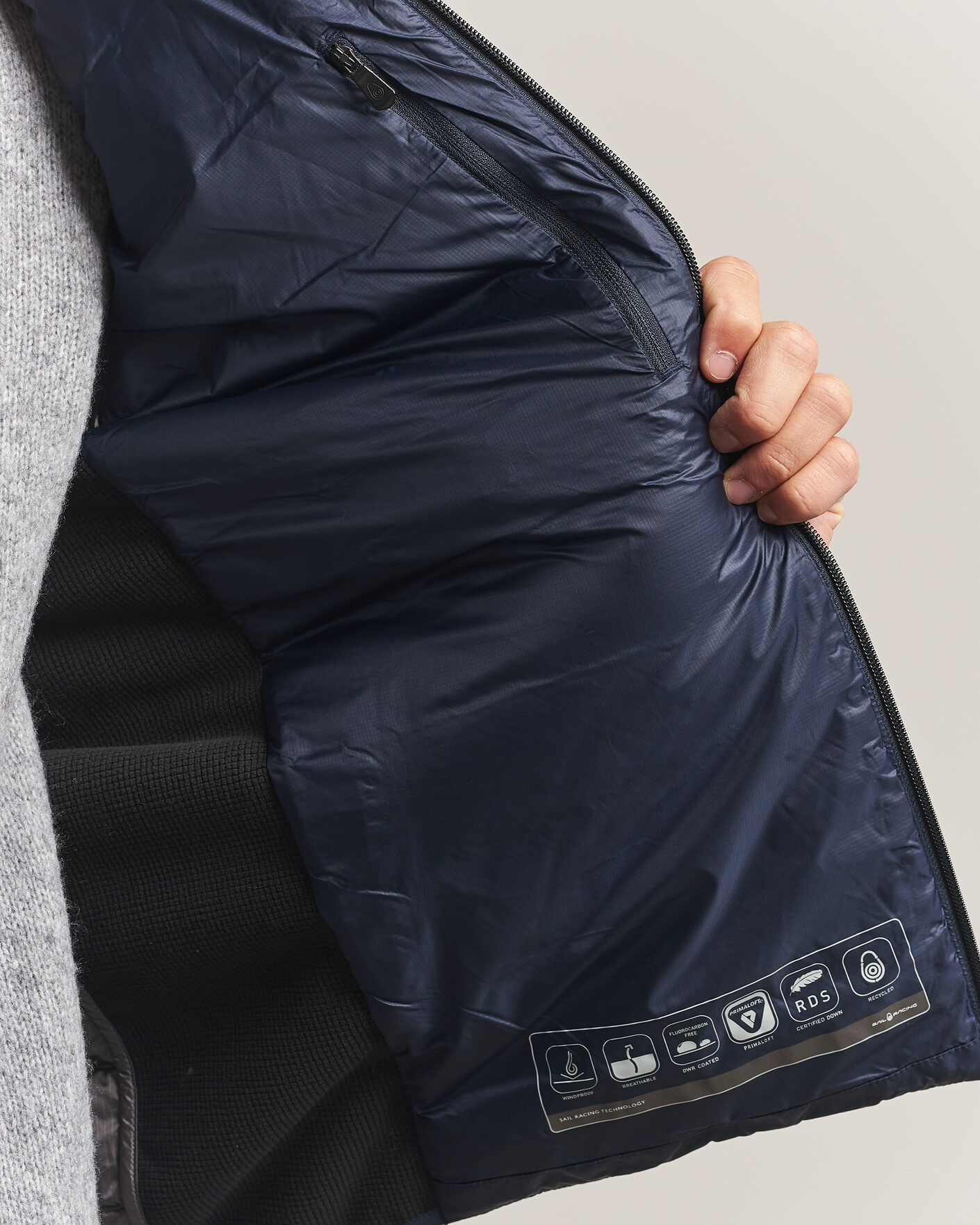 Uomini | Giacche | Sail Racing | Spray Down Hooded Hybrid Jacket Dark Navy
