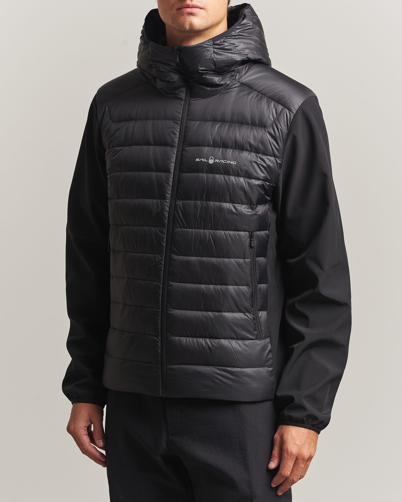 Uomini | Giacche | Sail Racing | Spray Down Hooded Hybrid Jacket Carbon