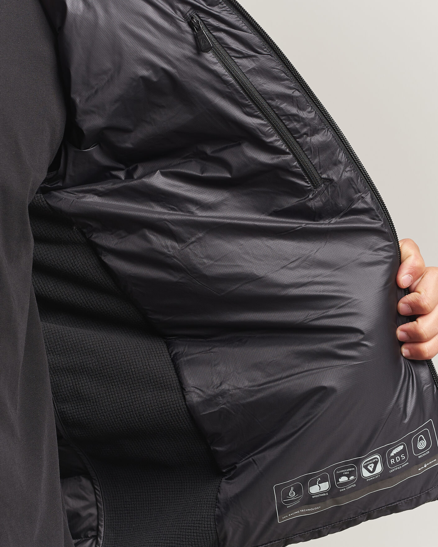 Uomini | Giacche | Sail Racing | Spray Down Hooded Hybrid Jacket Carbon