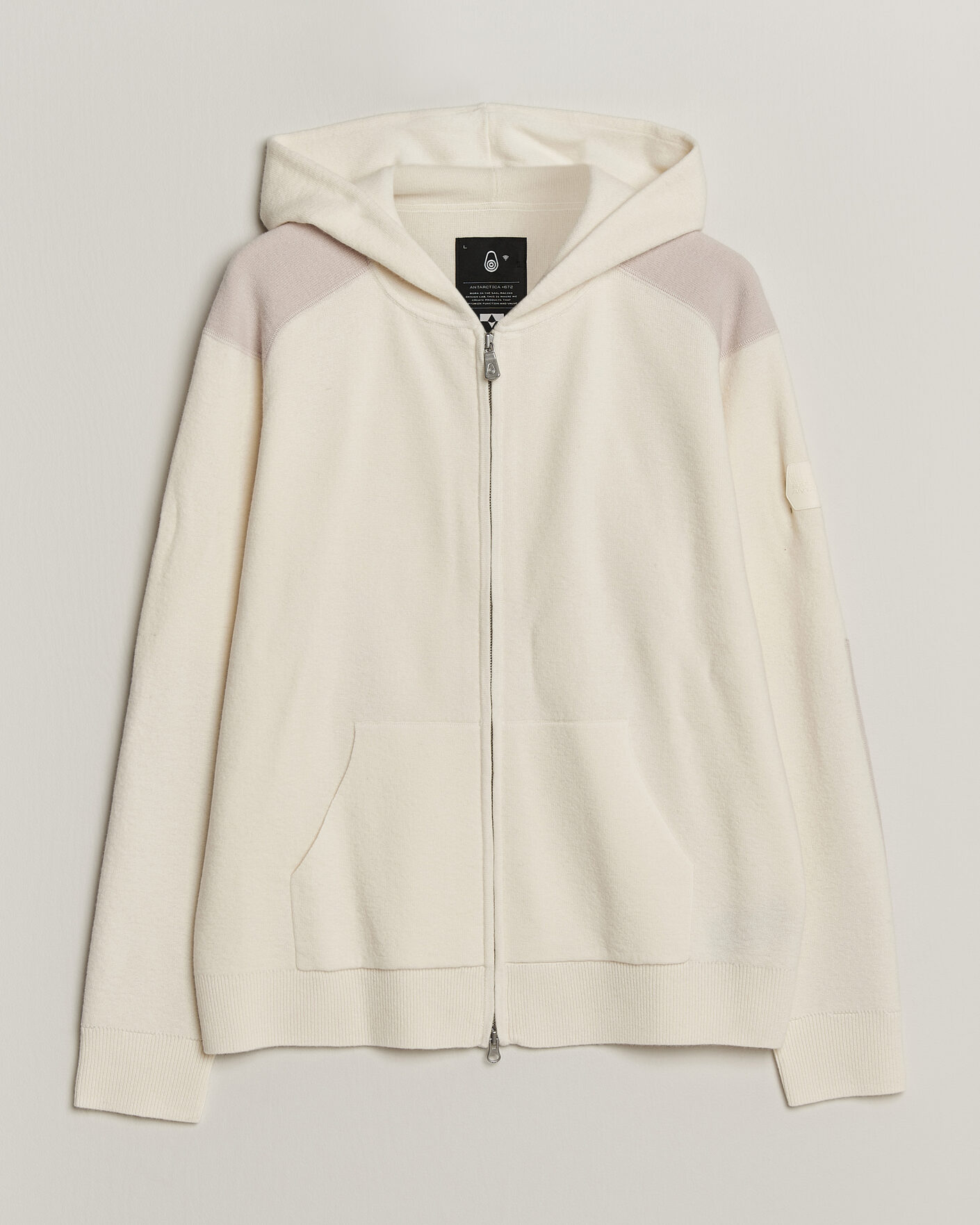 Uomini | Maglieria | Sail Racing | Spine Wool Knitted Full Zip Hoodie Off White