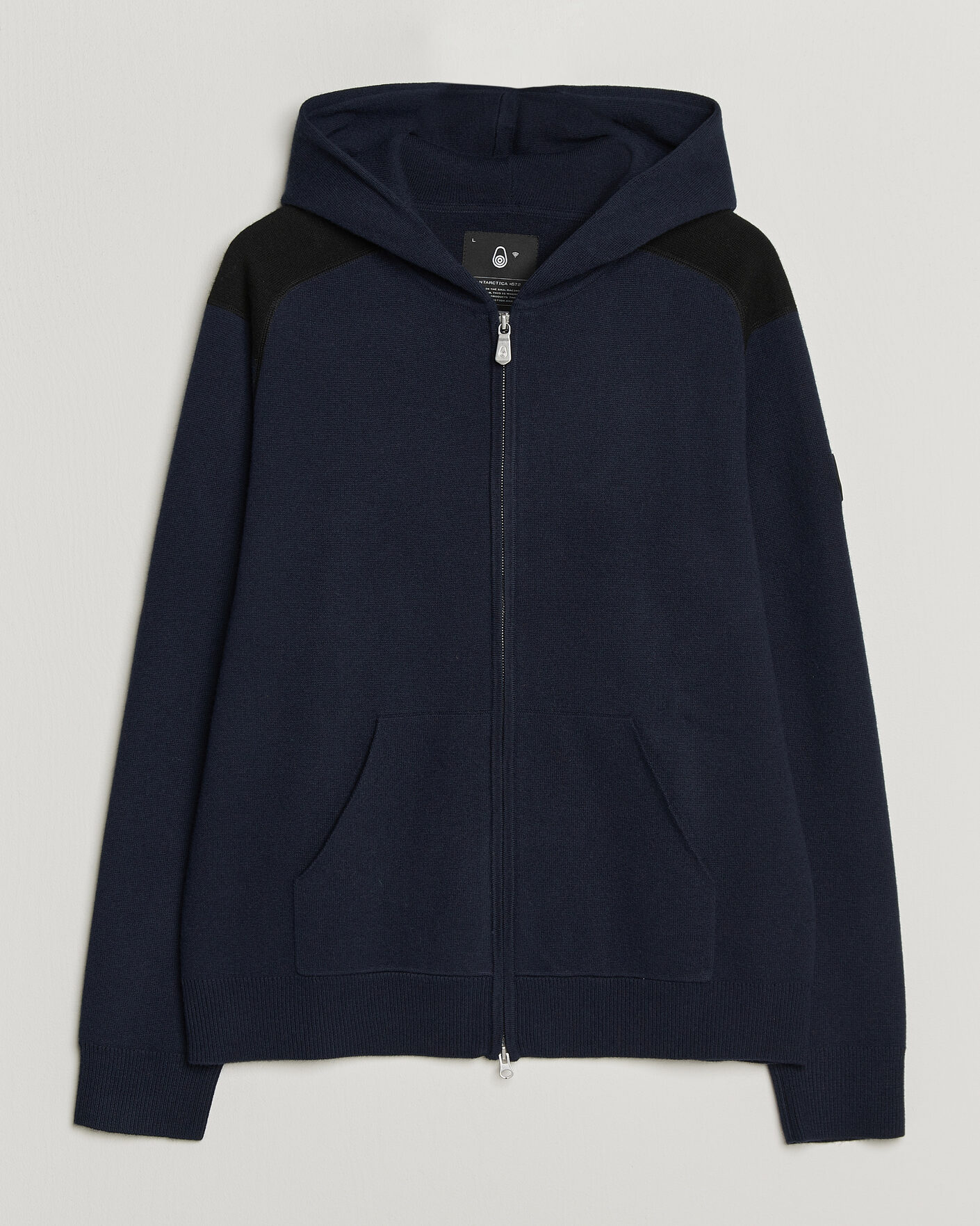 Uomini | Maglieria | Sail Racing | Spine Wool Knitted Full Zip Hoodie Dark Navy