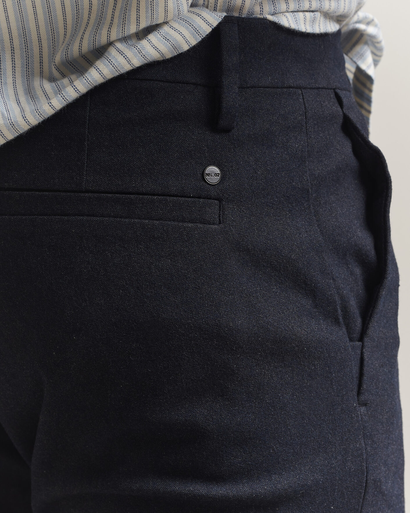 Uomini | Pantaloni | NN07 | Theo Brushed Cotton Trousers Deep Navy