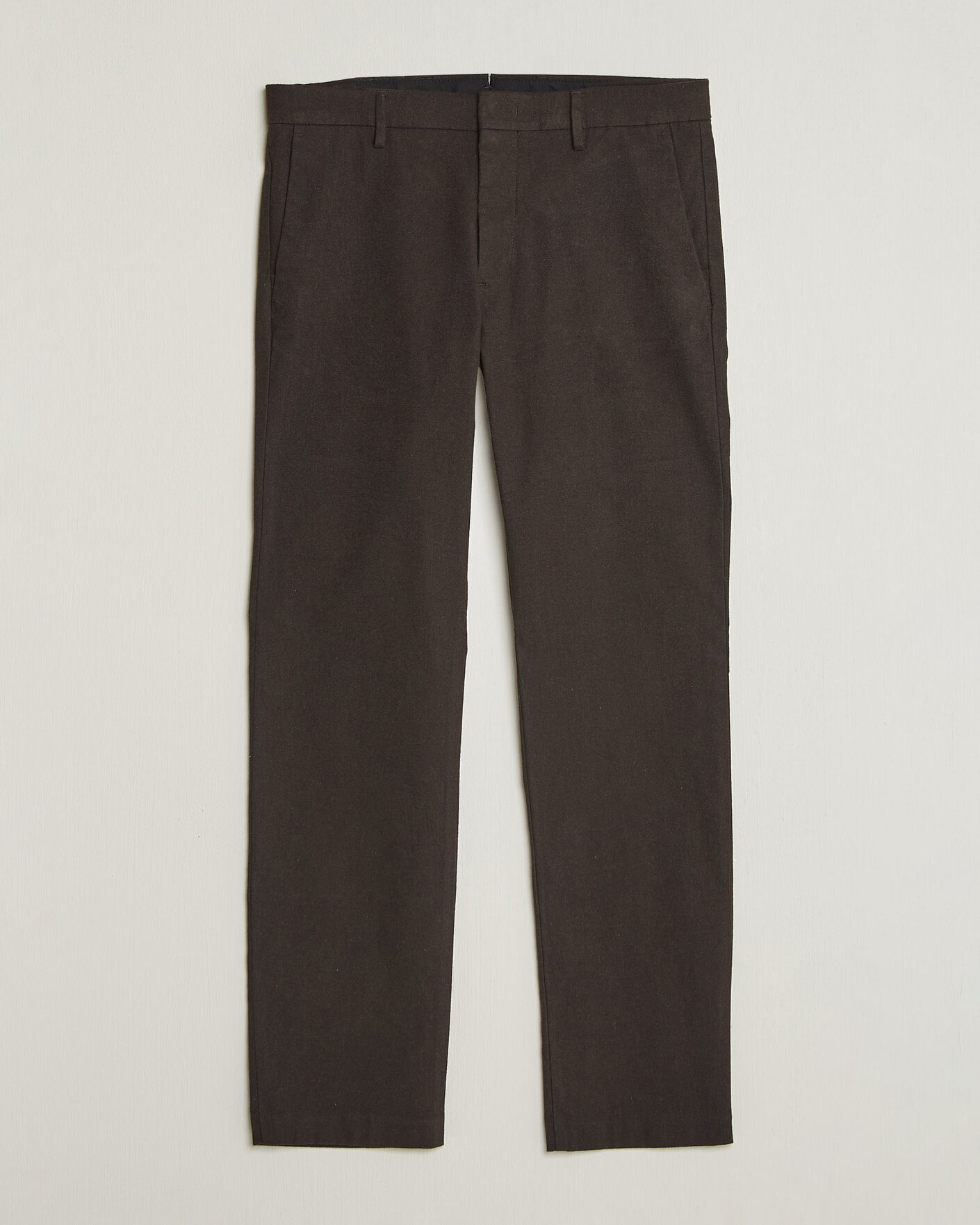 Uomini | Pantaloni | NN07 | Theo Brushed Cotton Trousers Deep Truffle