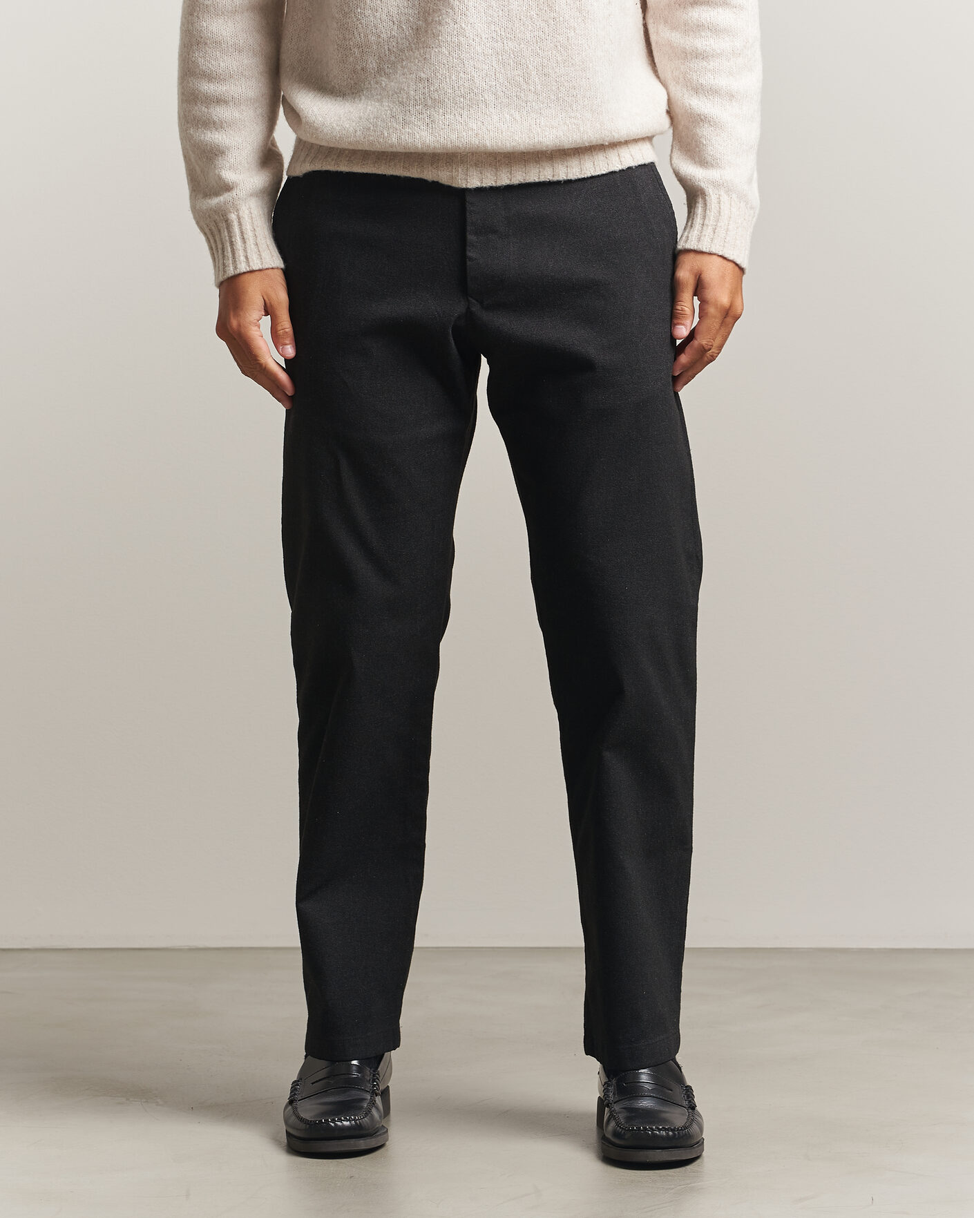 Uomini | Pantaloni | NN07 | Aden Brushed Cotton Trousers Black Multi